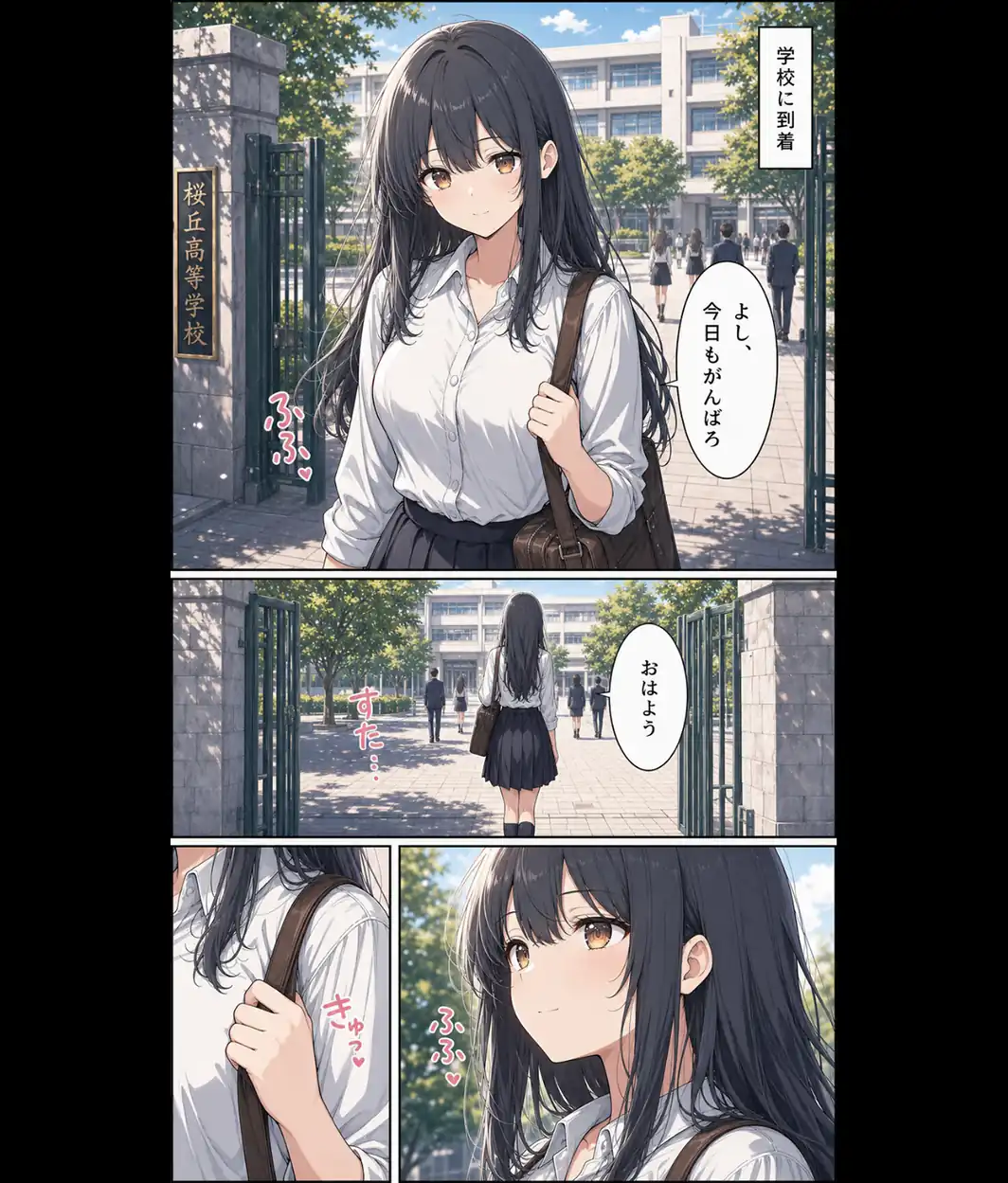 真面目な女子校生が朝の満員電車で執拗に痴●された話【モザイク版】-サンプル画像9