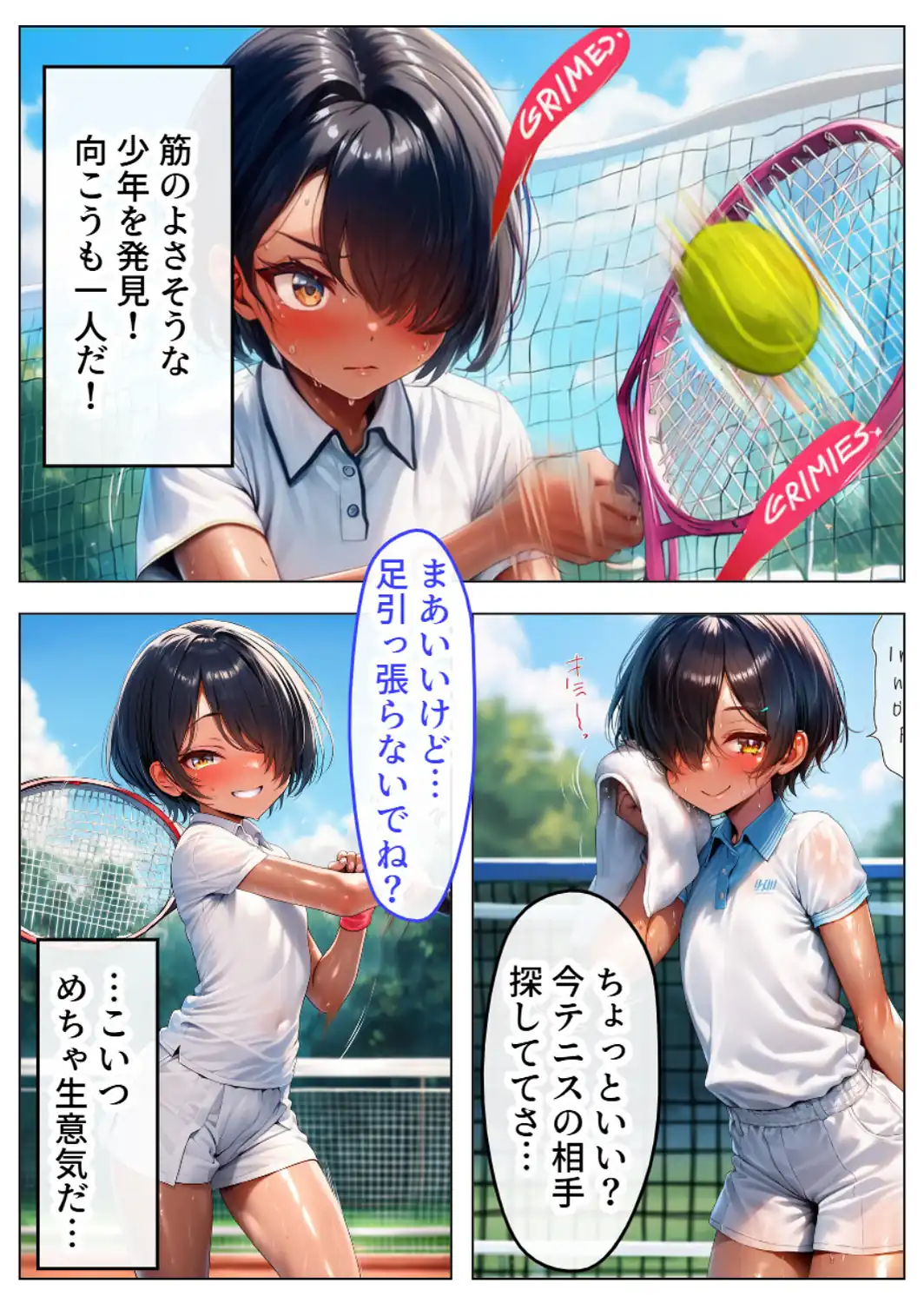 生意気なテニス部美男子が実は巨乳のボーイッシュ少女だったので中出しSEXしたら相性良すぎた【モザイク版】-サンプル画像7