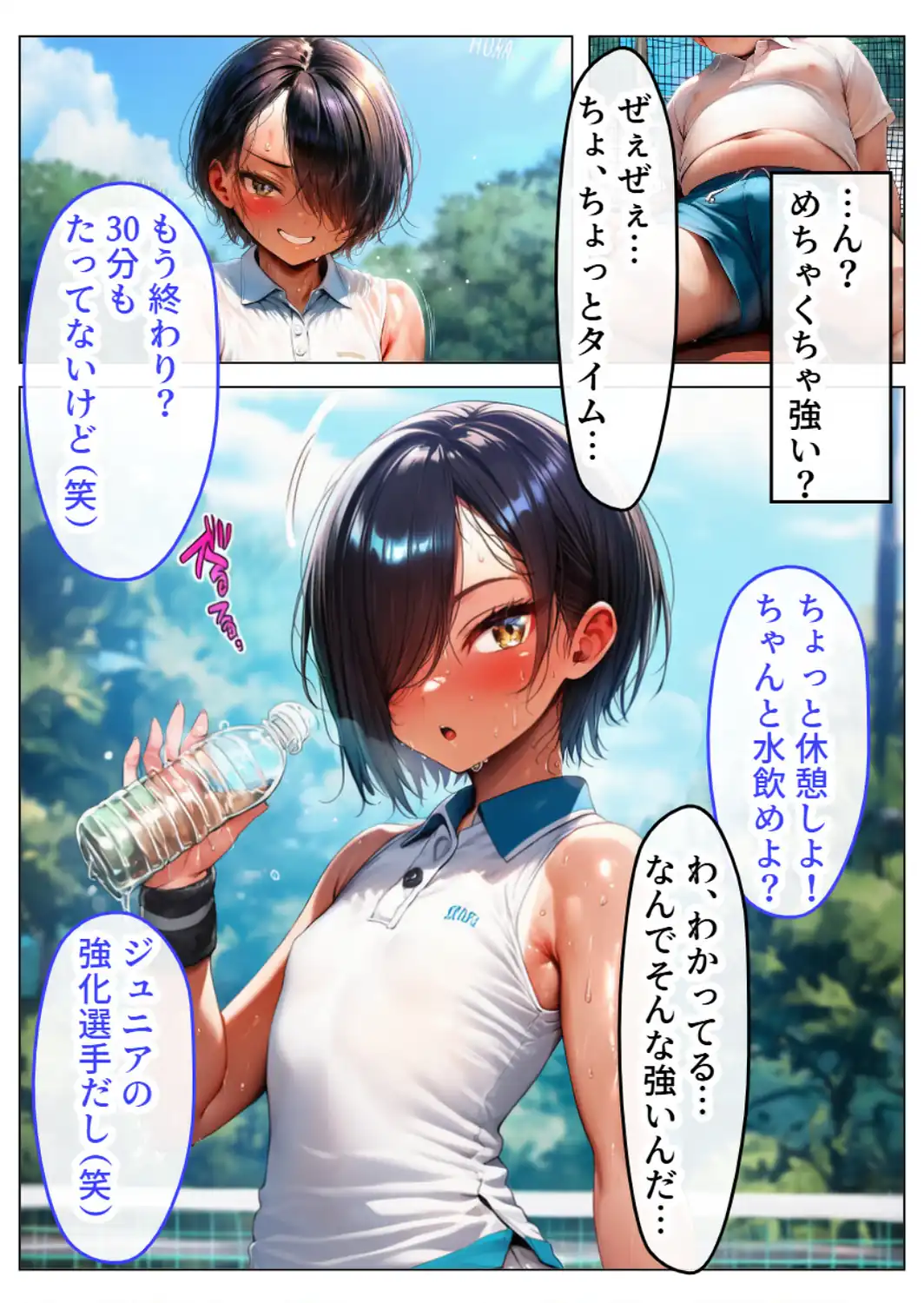 生意気なテニス部美男子が実は巨乳のボーイッシュ少女だったので中出しSEXしたら相性良すぎた【モザイク版】-サンプル画像8