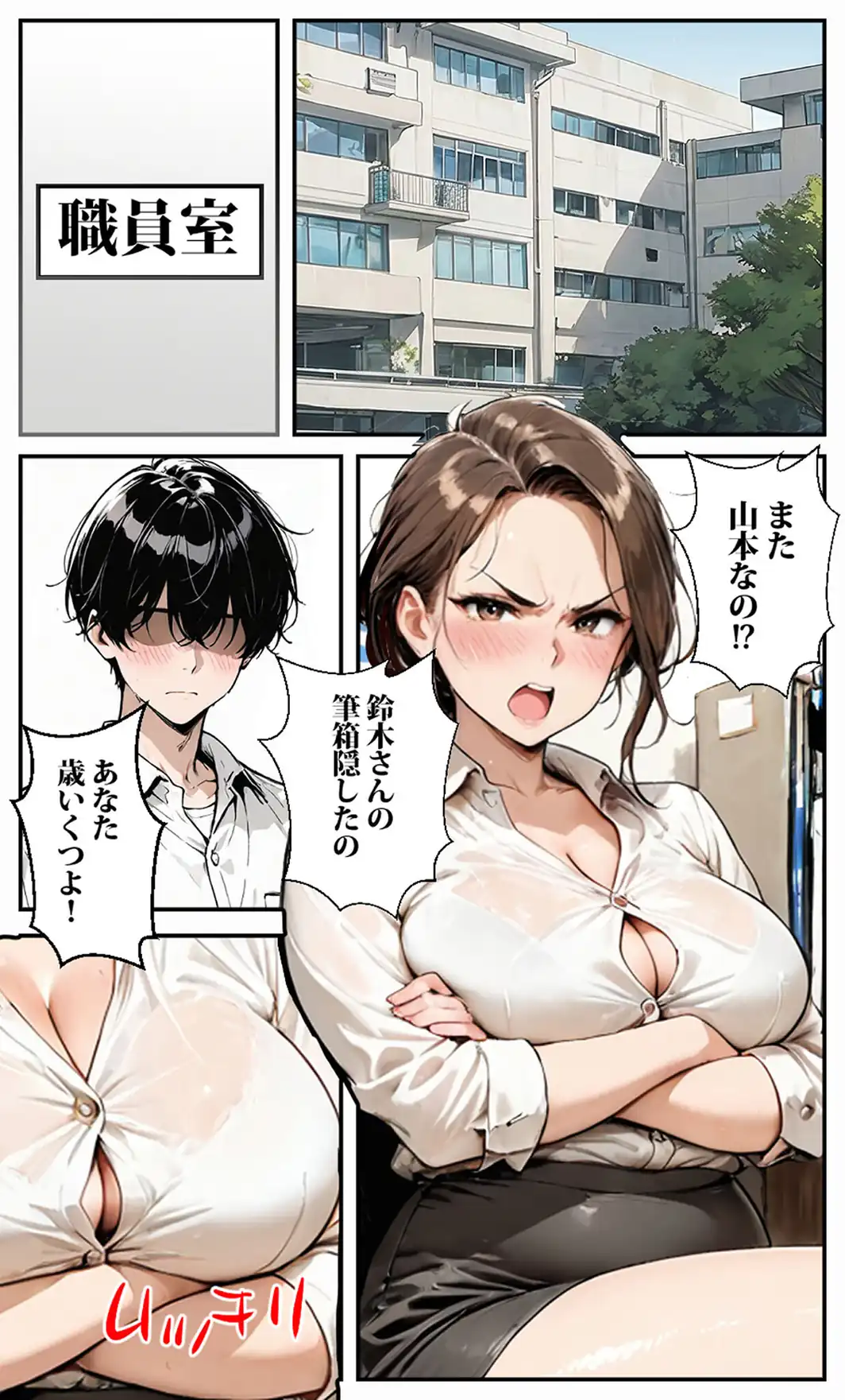 マチアプで出会った女●師がオナホになっちゃった モザイク版-サンプル画像3