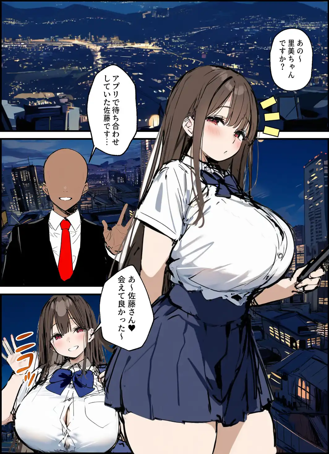 パパ活の意味を知らない天然ビッチ女子【合冊版】 モザイク版-サンプル画像3