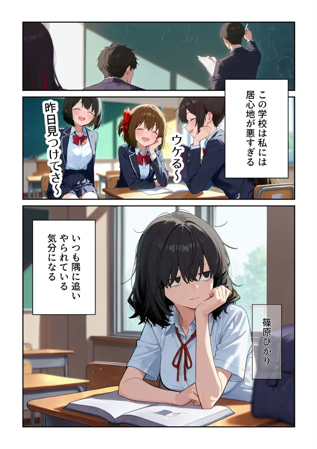 陰キャ女の裏垢オナニー配信が同級生に身バレした結果-サンプル画像2