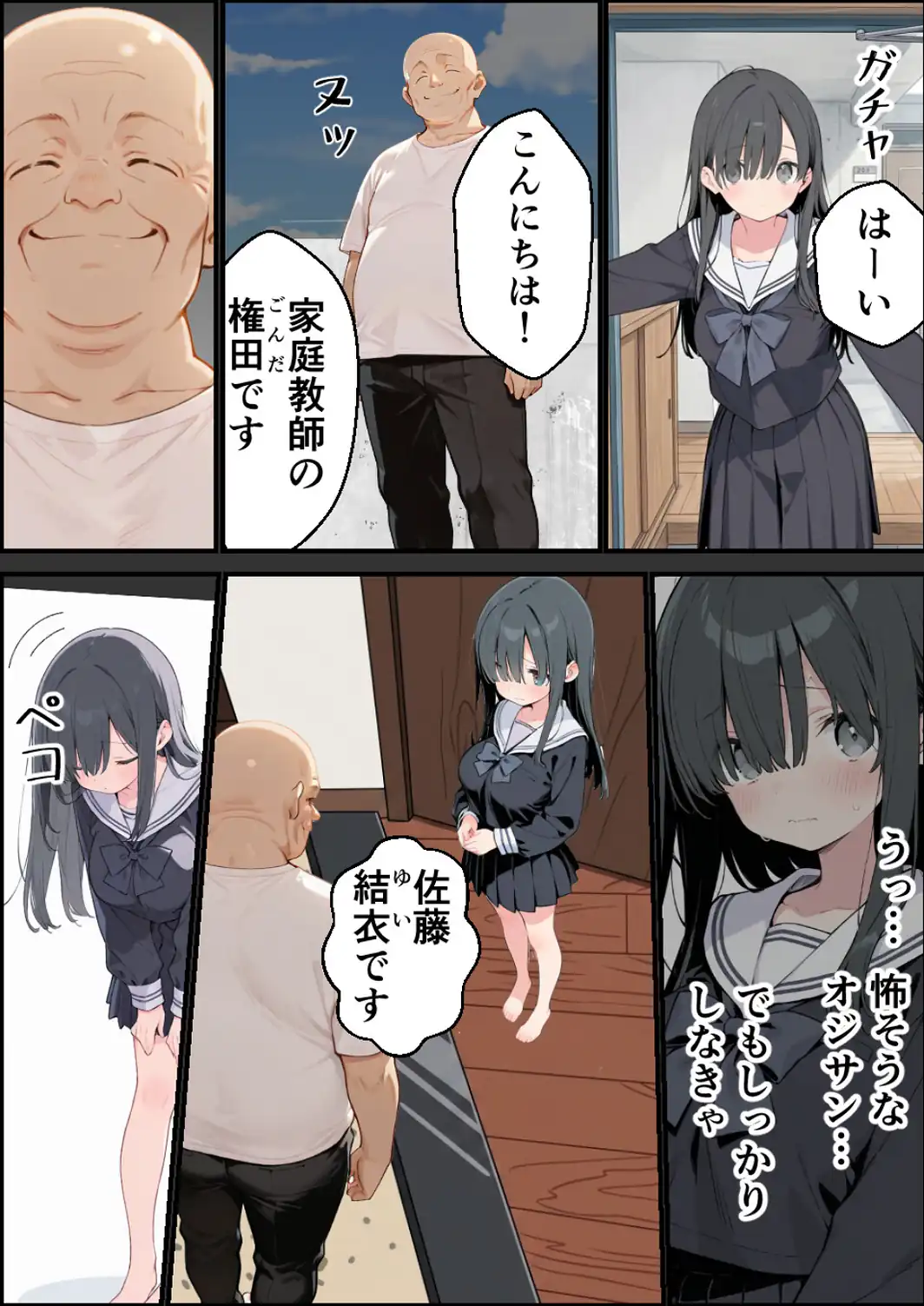 父親のいない地味な娘とオジサン家庭教師【モザイク版】-サンプル画像13