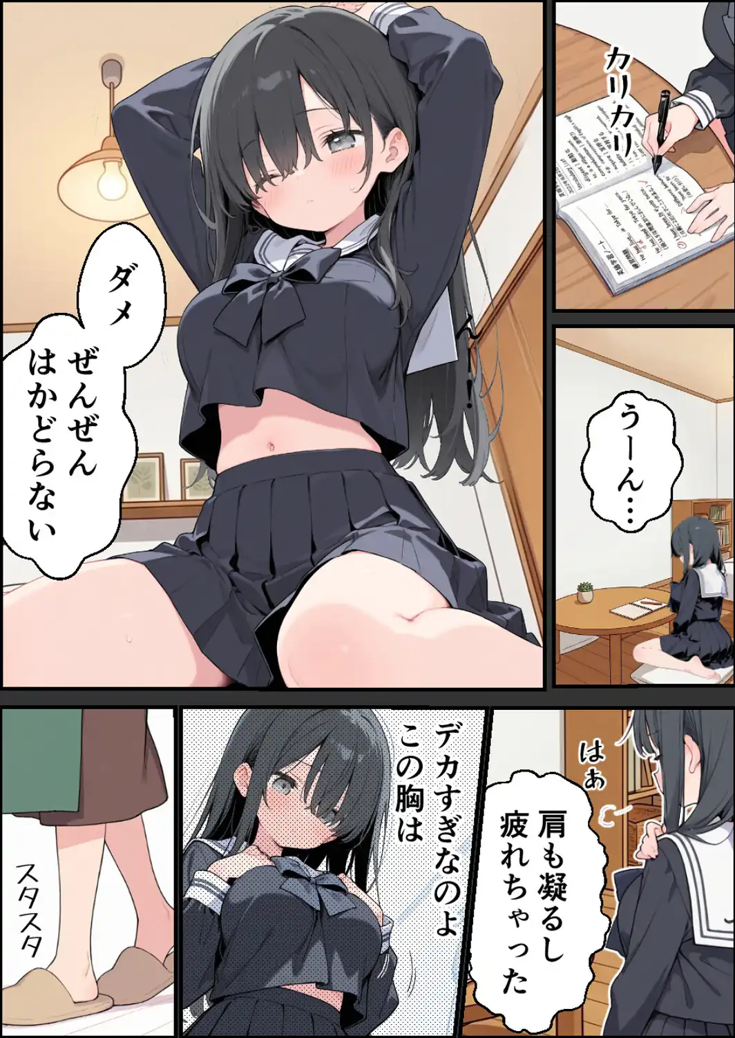 父親のいない地味な娘とオジサン家庭教師【モザイク版】-サンプル画像3
