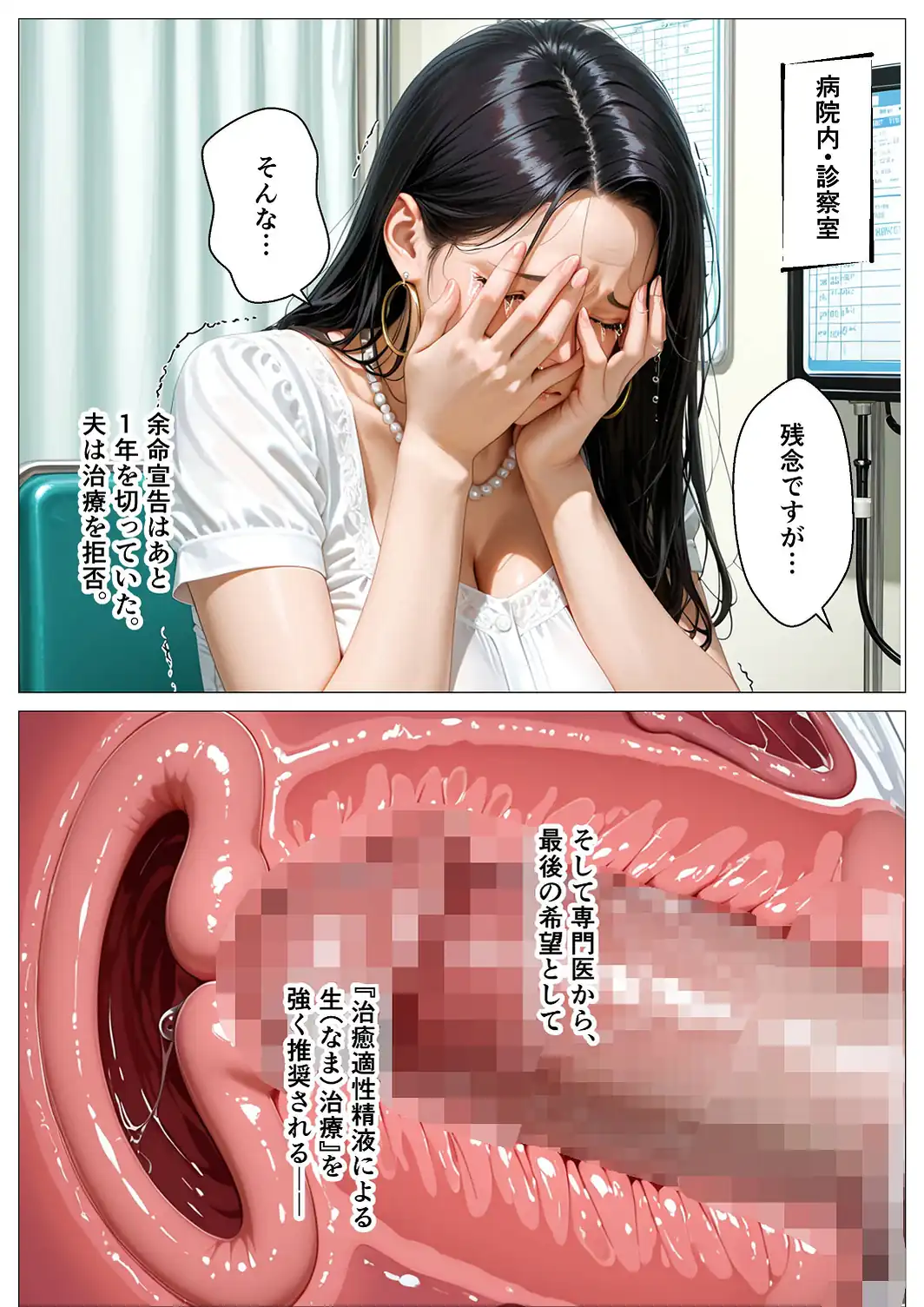 精液治療〜治療と称して放尿アクメするまで母娘を犯してみた〜【モザイク版】-サンプル画像4