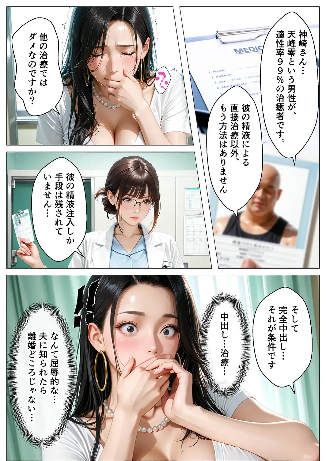 精液治療〜治療と称して放尿アクメするまで母娘を犯してみた〜【モザイク版】-サンプル画像5