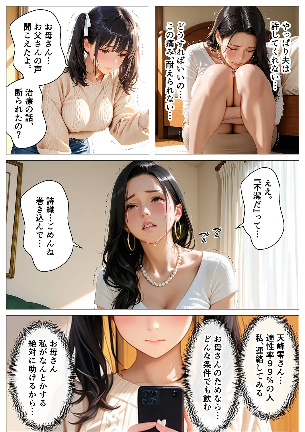 精液治療〜治療と称して放尿アクメするまで母娘を犯してみた〜【モザイク版】-サンプル画像8