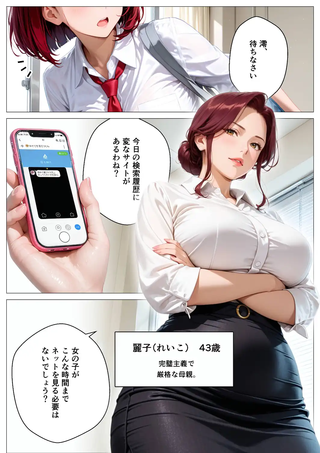 家族乗っ取り計画 〜厳格母を完全支配し家族を乗っ取ってみた〜【モザイク版】-サンプル画像2