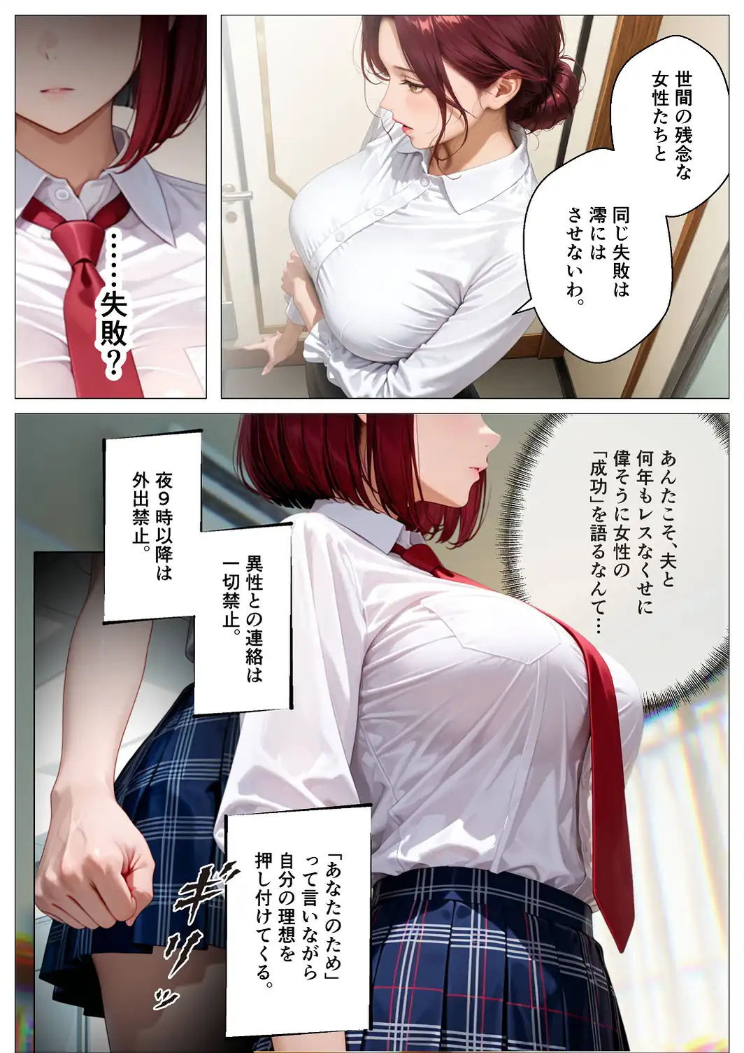 家族乗っ取り計画 〜厳格母を完全支配し家族を乗っ取ってみた〜【モザイク版】-サンプル画像4
