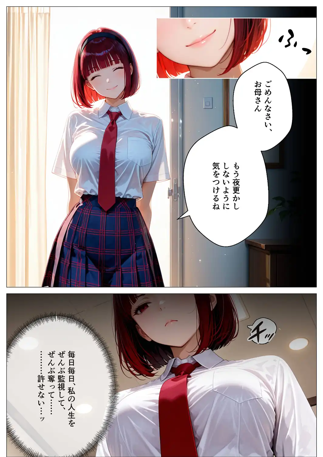 家族乗っ取り計画 〜厳格母を完全支配し家族を乗っ取ってみた〜【モザイク版】-サンプル画像5