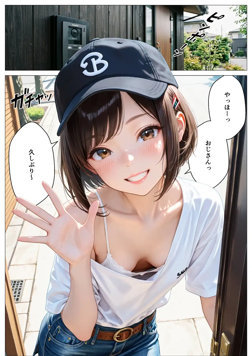 パンチラで誘惑してくるクソ生意気なそばかす姪っ子の弱みを握り調教した話【モザイク版】-サンプル画像1