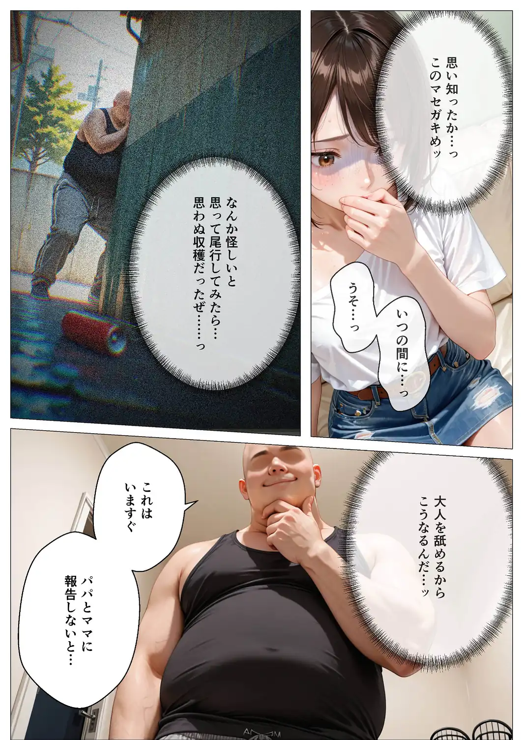 パンチラで誘惑してくるクソ生意気なそばかす姪っ子の弱みを握り調教した話【モザイク版】-サンプル画像11