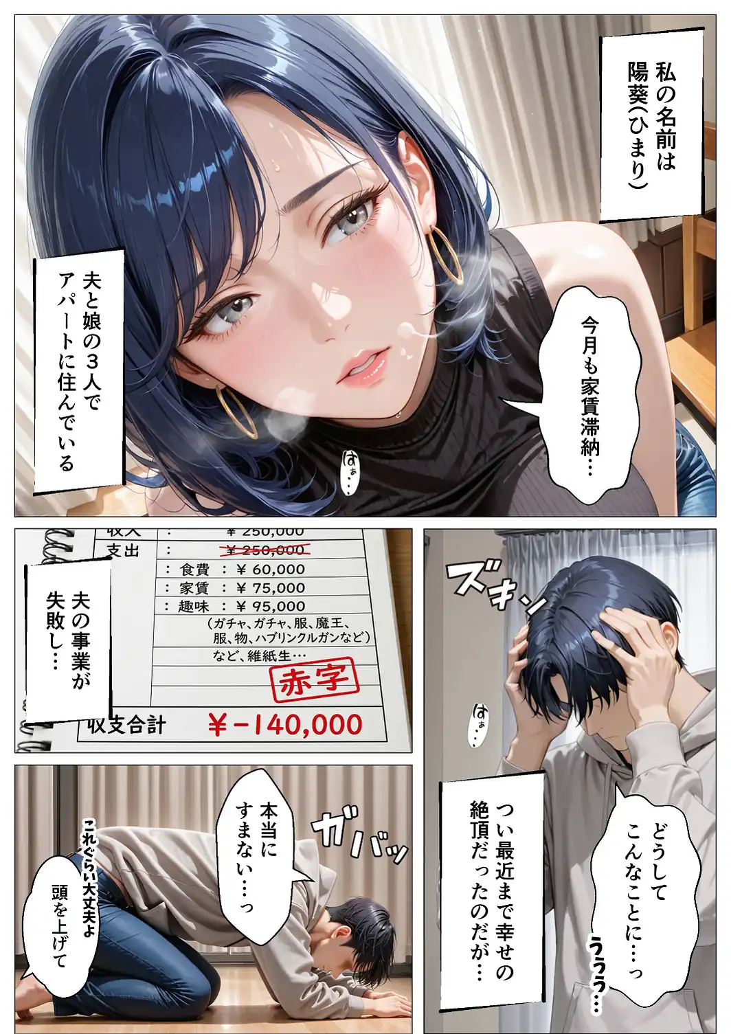 孕ませアパート 親子揃って完全に堕ちるまで【モザイク版】-サンプル画像1
