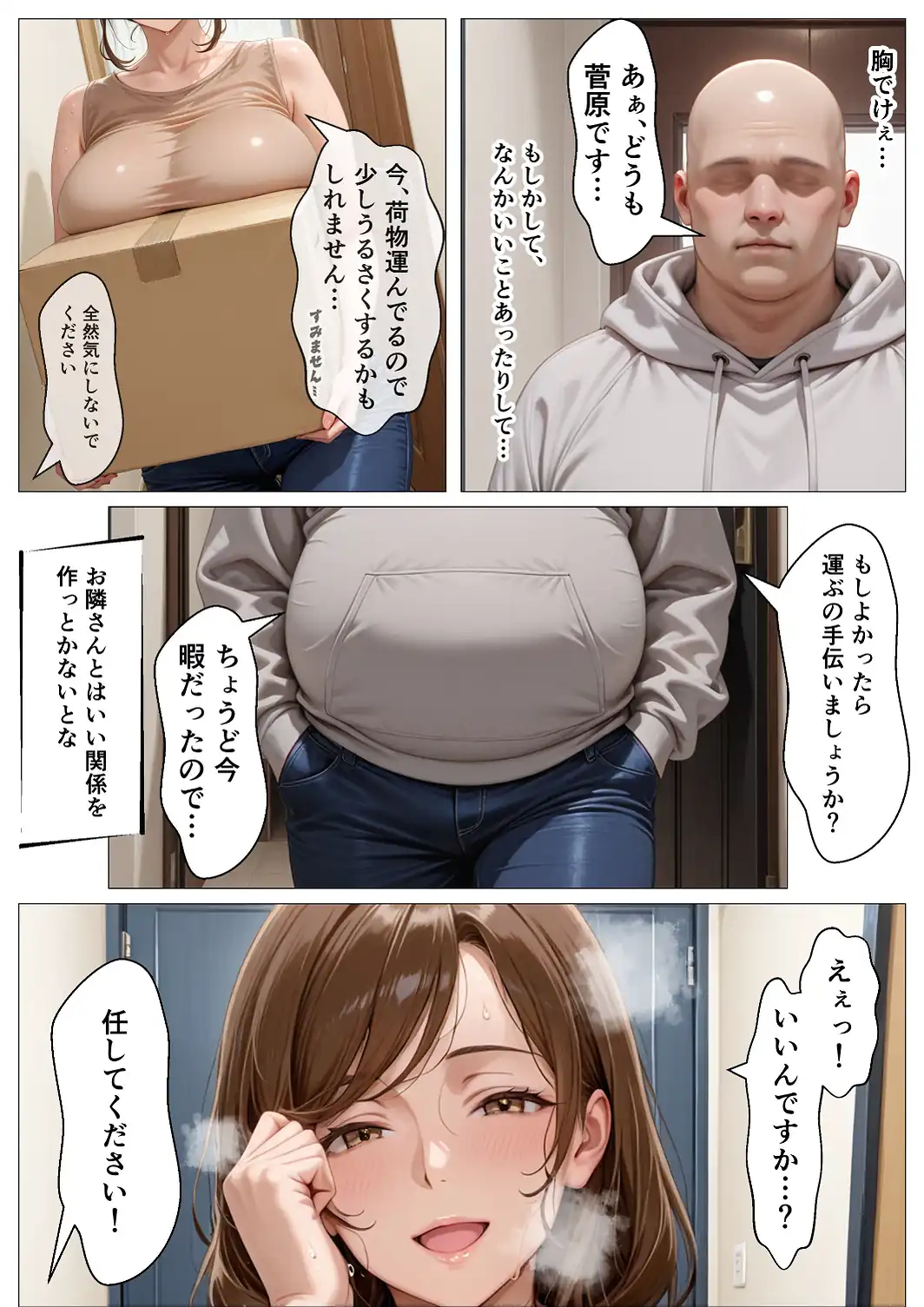 隣室に越してきた母娘をデカチン生ハメで即発情堕ちさせた話【モザイク版】-サンプル画像2