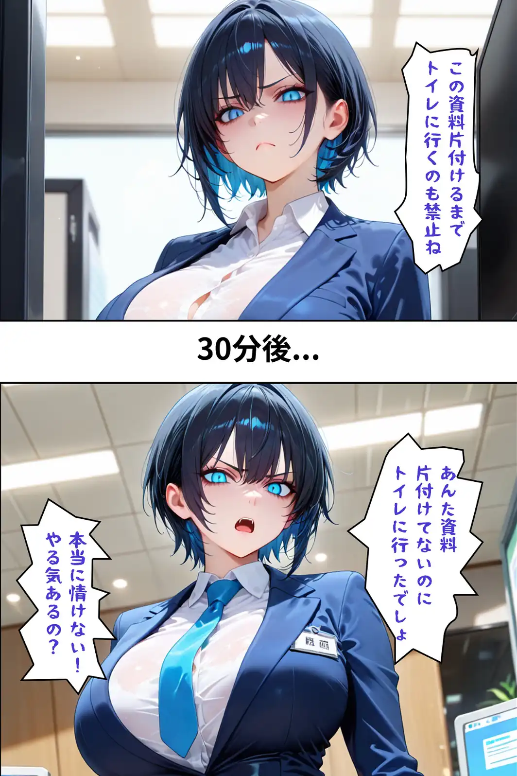 デリヘルを呼んだら性悪な上司が来た【モザイク版】-サンプル画像3