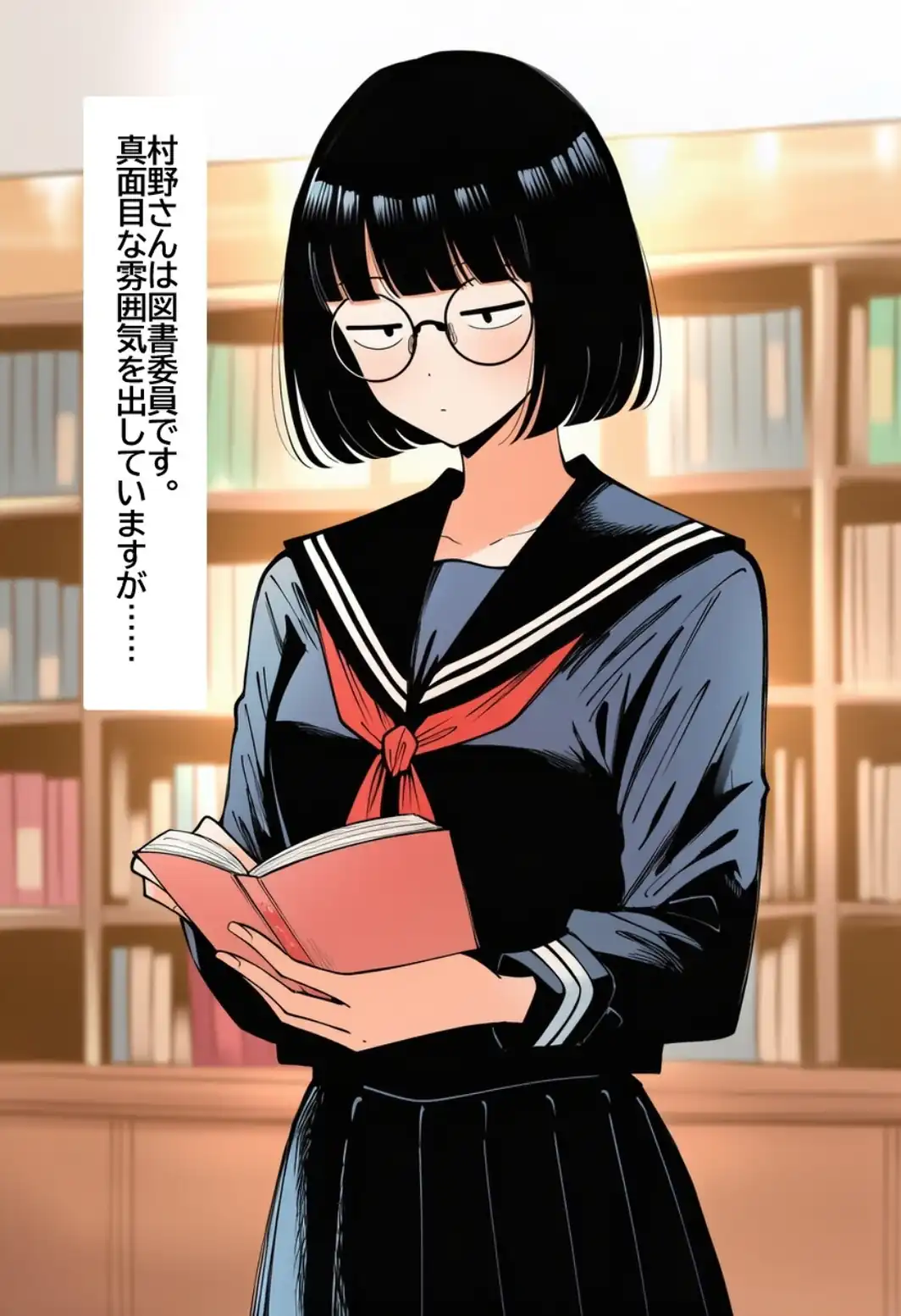 地味で眼鏡な図書委員女子に無責任中出ししまくって孕ませる。【モザイク版】-サンプル画像9