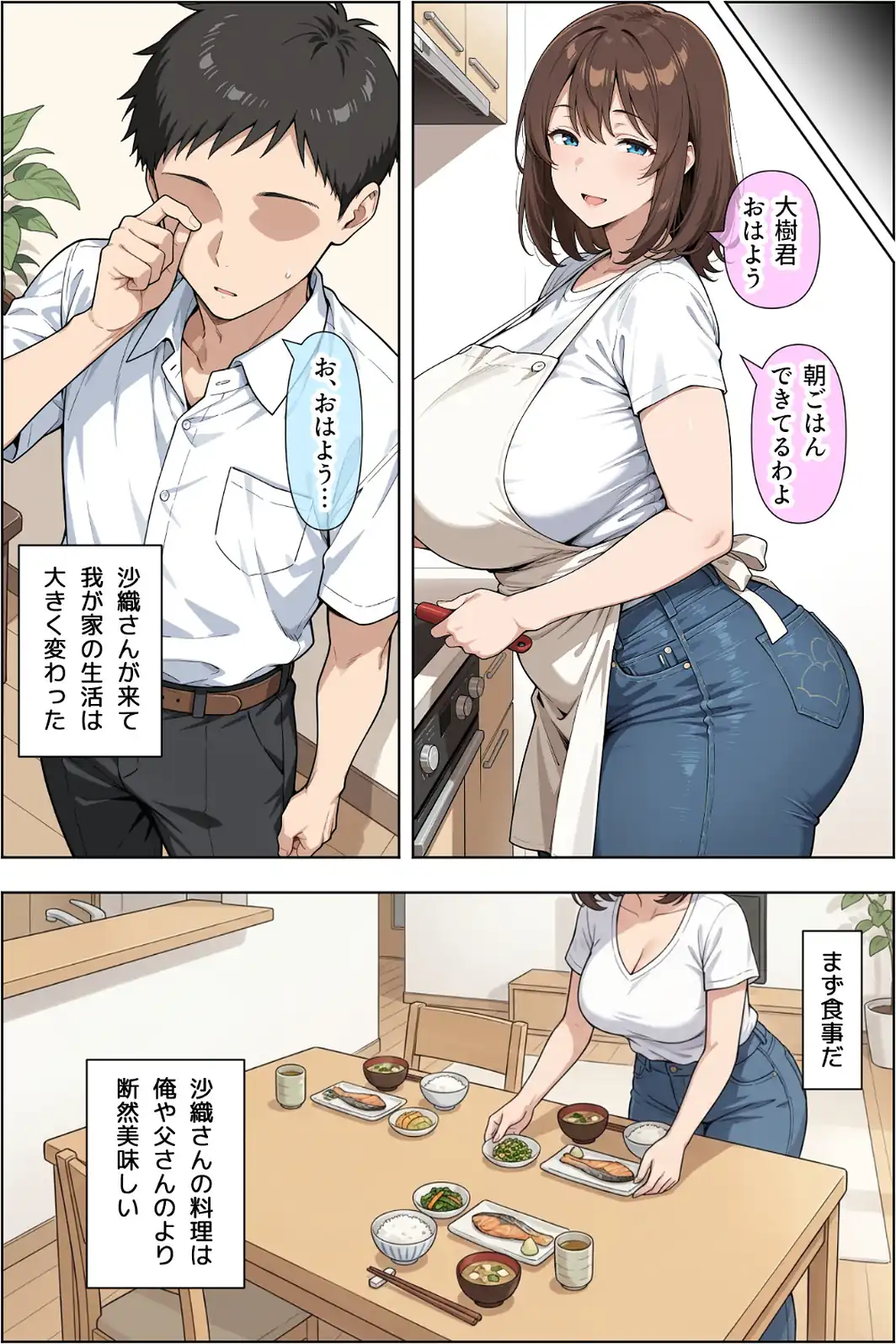 父親の再婚相手（38）の無自覚ドスケベボディで息子のチンイラが限界な件【棒消し修正版】-サンプル画像5
