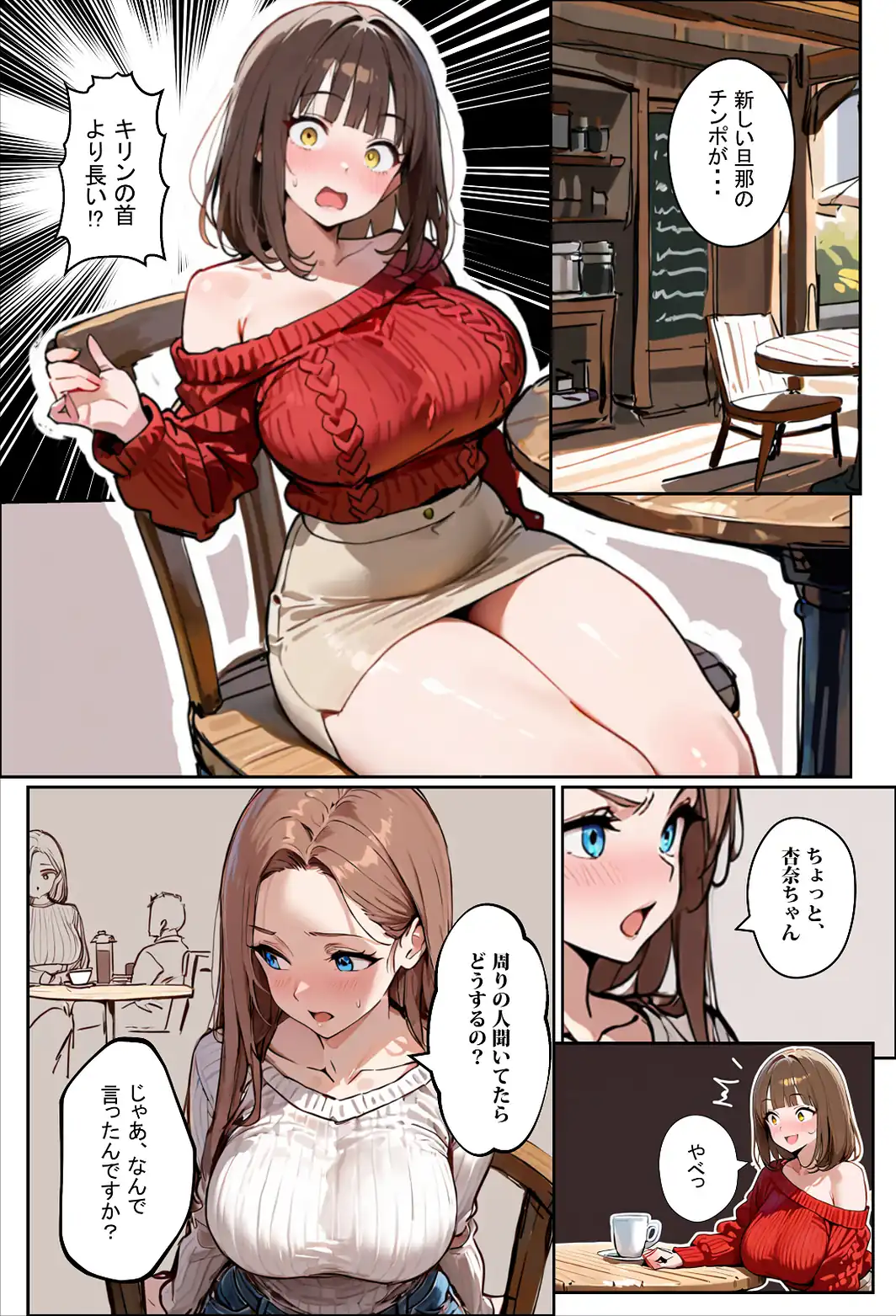 どうせ、チンポ交換SEXするのに2人の妻があーだのこーだの【棒消し修正版】-サンプル画像3