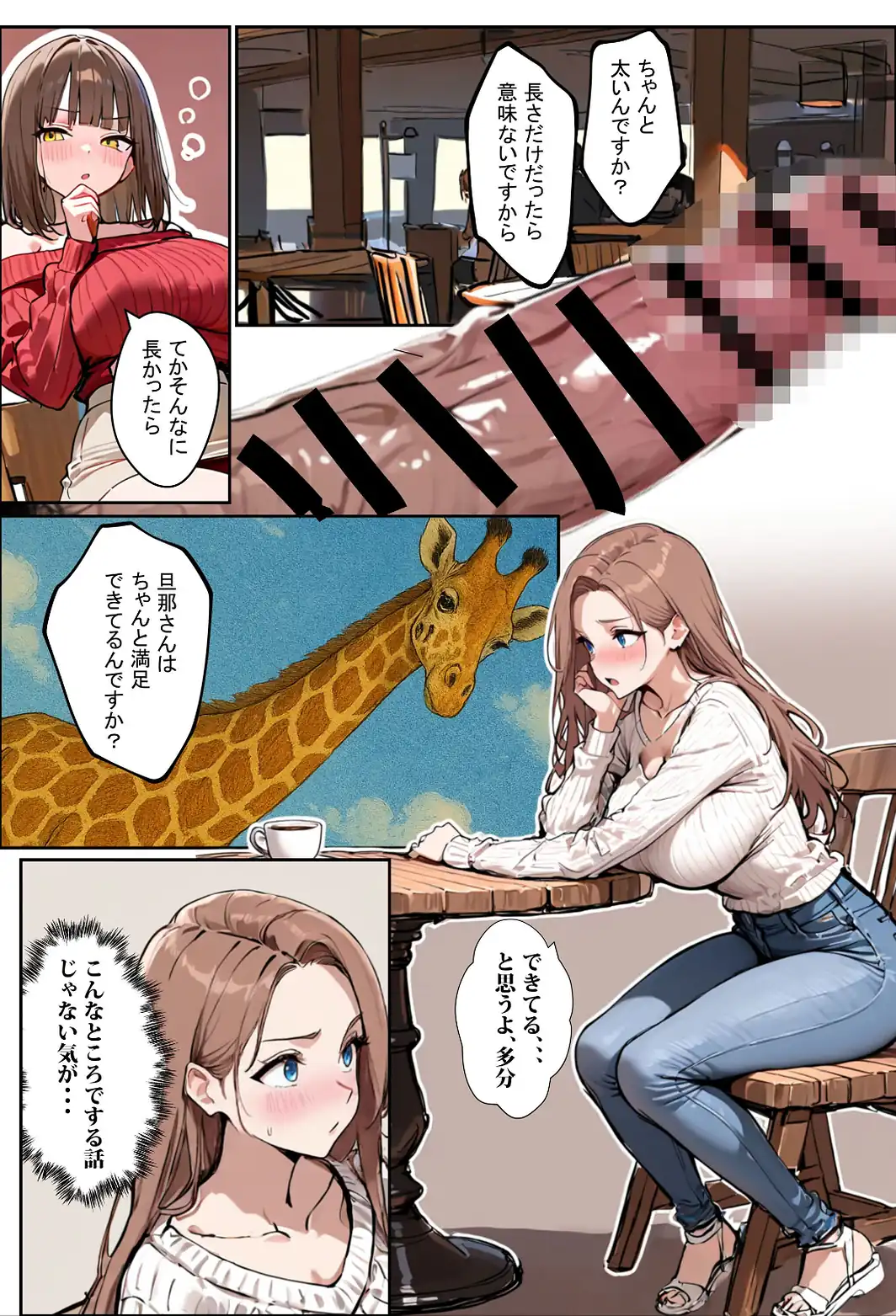 どうせ、チンポ交換SEXするのに2人の妻があーだのこーだの【棒消し修正版】-サンプル画像4