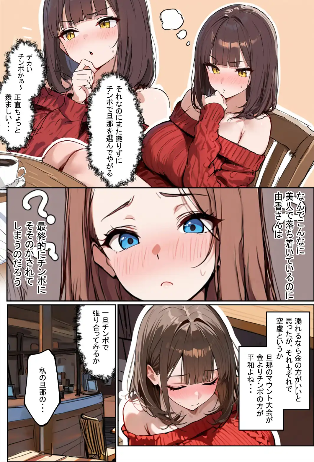 どうせ、チンポ交換SEXするのに2人の妻があーだのこーだの【棒消し修正版】-サンプル画像6