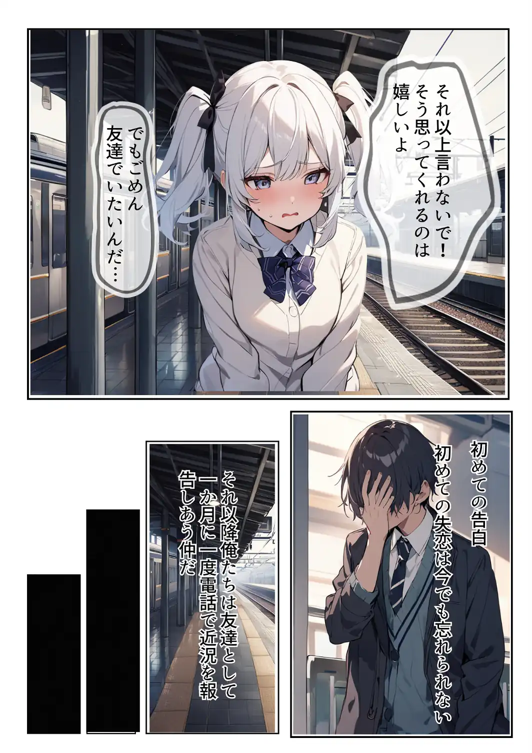 久々に再会した初恋の相手とハプバーに行って、NTR未遂！？いちゃらぶSEXした話【白抜き修正版】-サンプル画像8