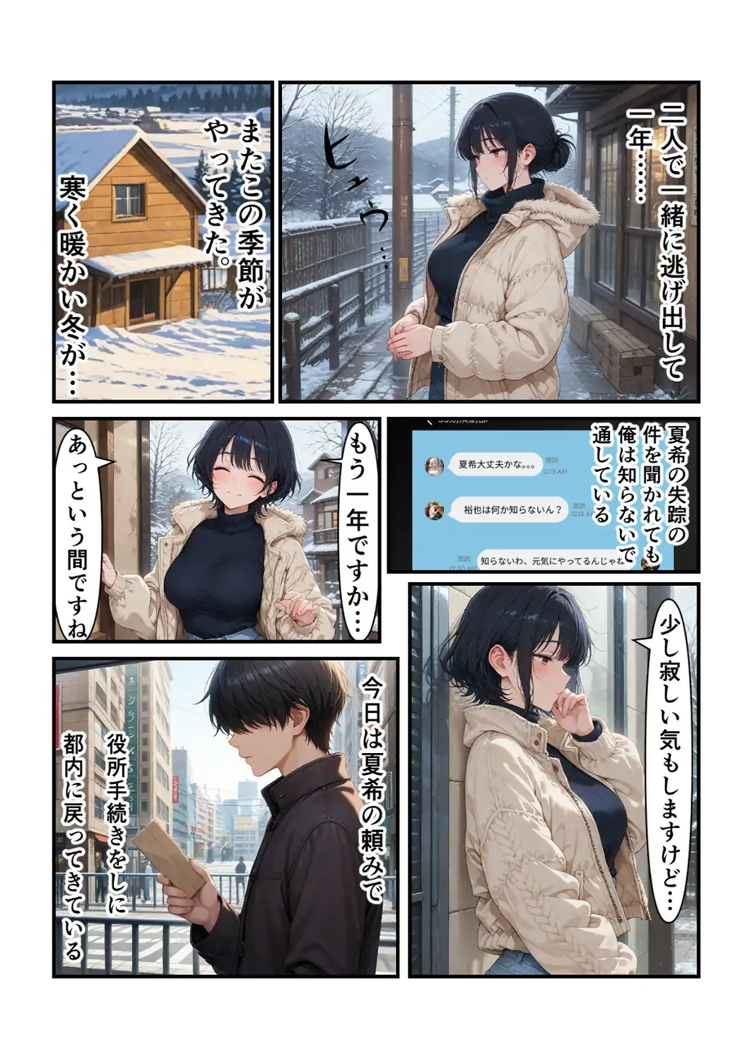 俺だけの事が大大大好きなクーデレ後輩ー運命の夜編ー【白抜き修正版】-サンプル画像2
