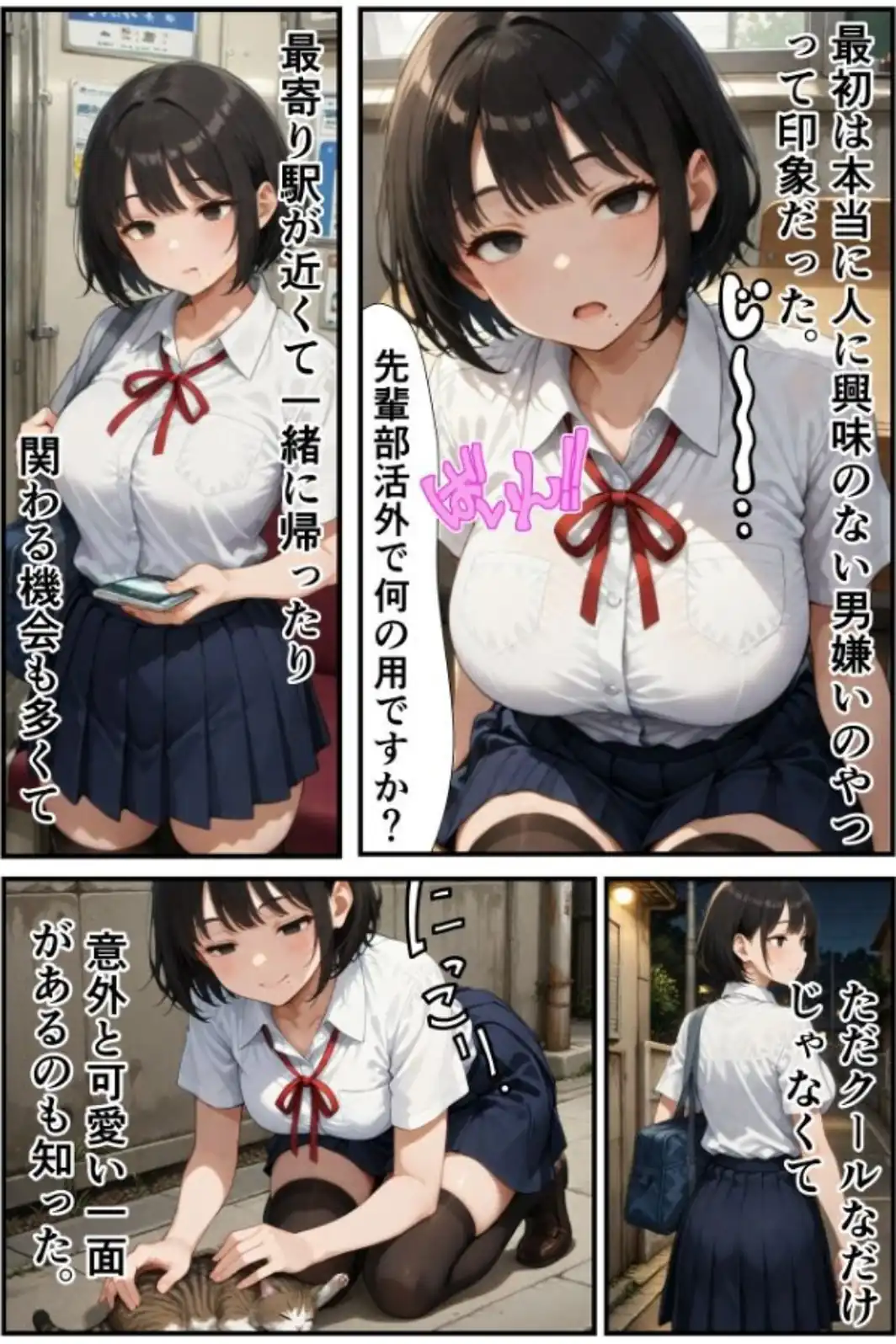 クール長身巨乳な後輩をズブズブに依存させる話【白抜き修正版】-サンプル画像6