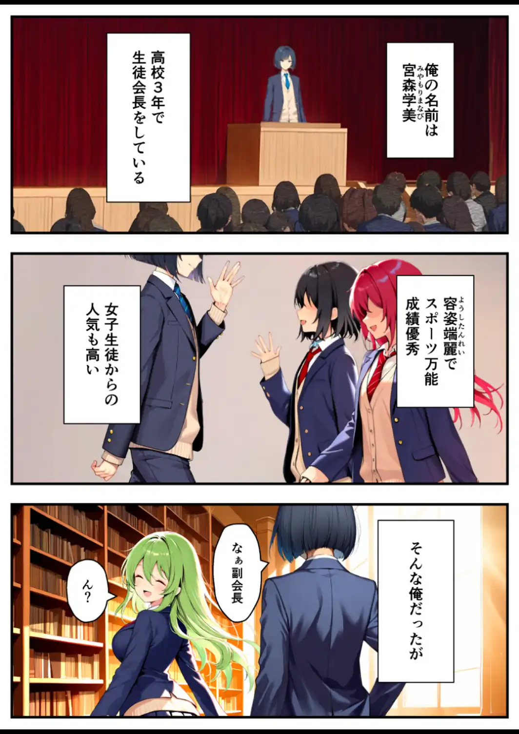 好きな子にフラれて女体化させられた生徒会長がマチアプで出会った同級生にメス堕ちする話【白抜き修正版】-サンプル画像3