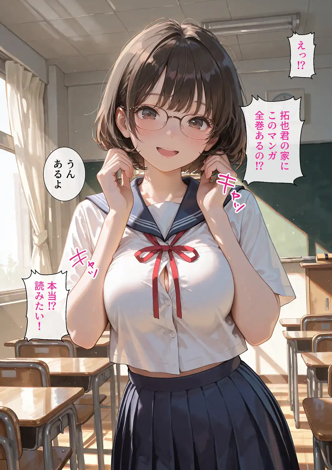 処女と童貞のオタクな二人が発情し過ぎて精液まみれになった件【モザイク版】-サンプル画像13