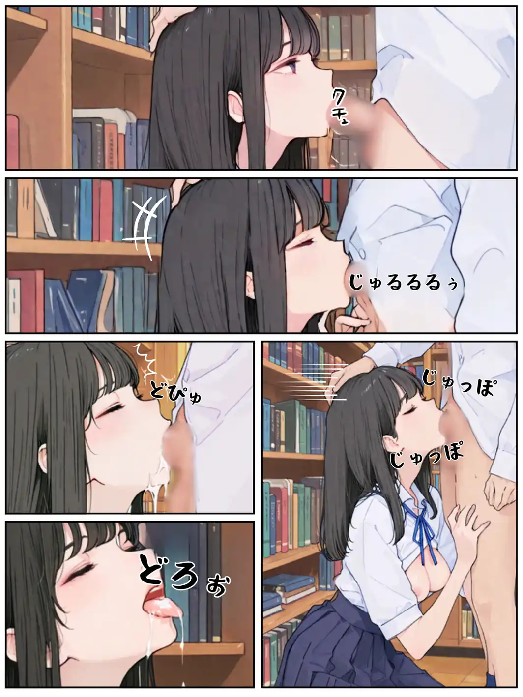 おとなしい図書委員と二人きりになったらなんでもしてくれた-サンプル画像2
