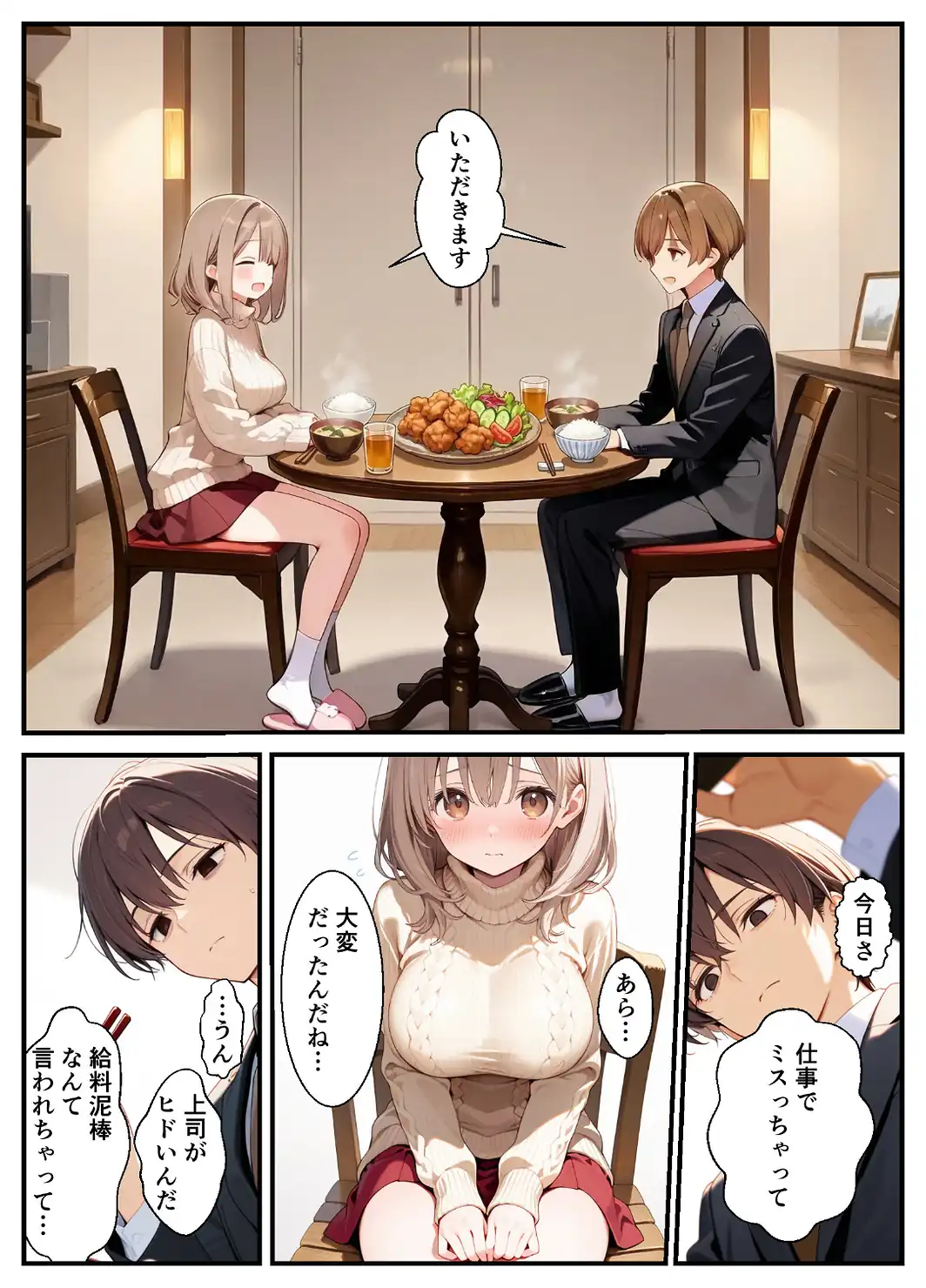 甘やかし妻とラブラブエッチ【モザイク版】-サンプル画像9