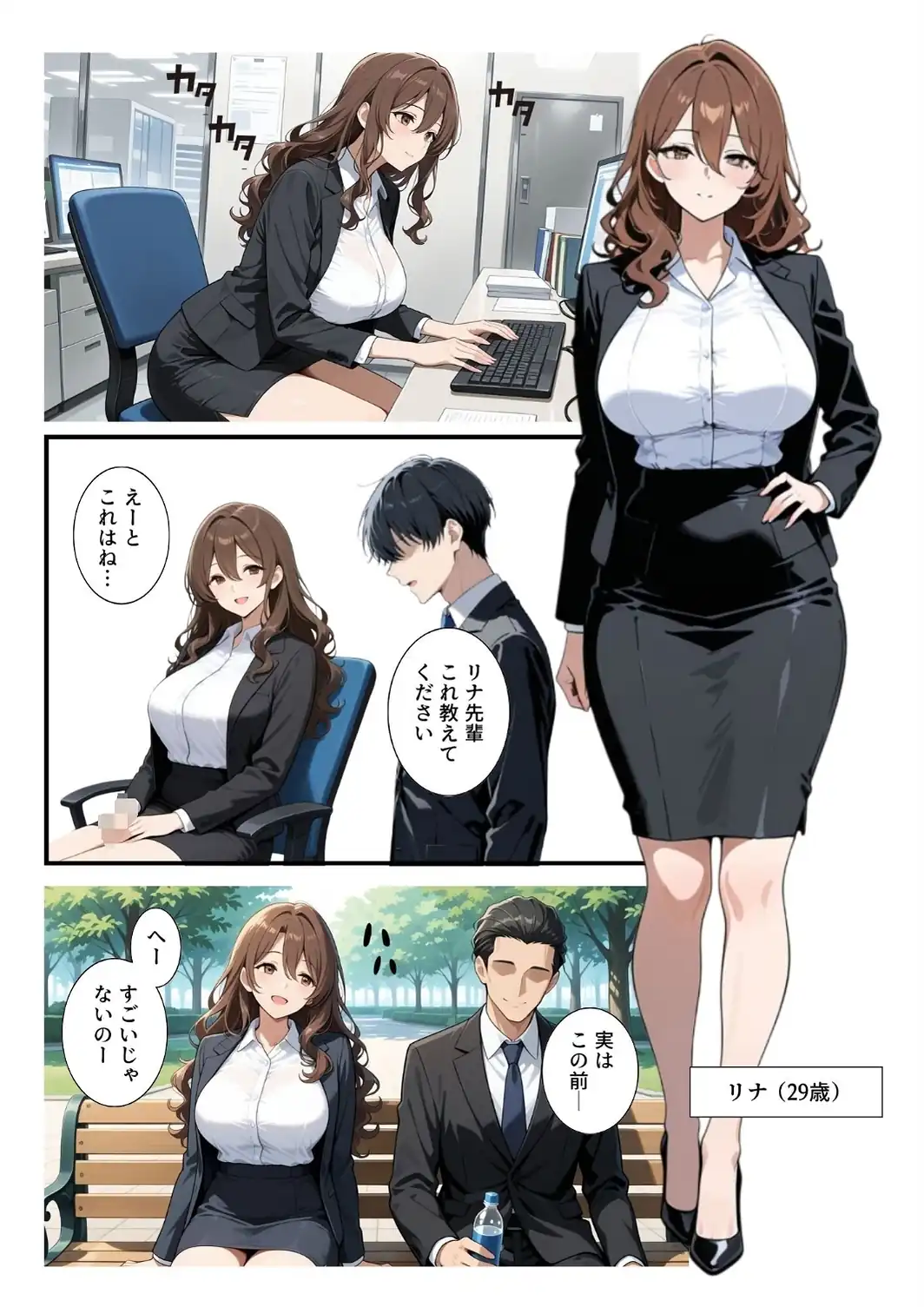 ビッチな先輩のエロ過ぎるSEX指導！とある後輩は例外でした？！【モザイク版】-サンプル画像1