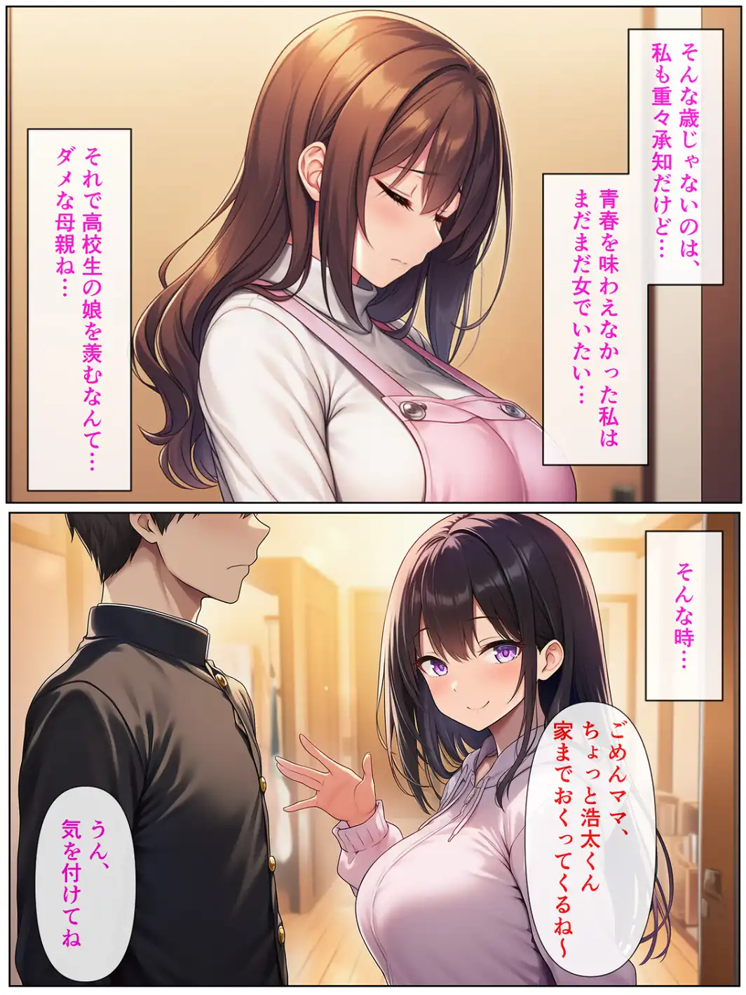 清楚系アラフォー人妻は欲求不満で娘の彼氏とらぶらぶえっちする話【モザイク版】-サンプル画像6