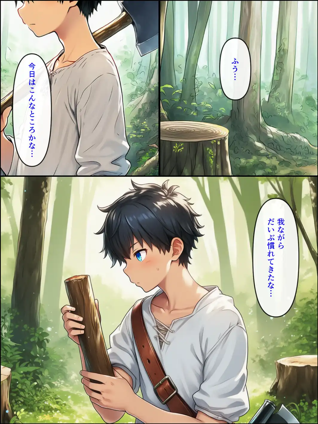 異世界転生して美人巨乳エルフ親子とらぶらぶセックスする話 〜娘編〜【モザイク版】-サンプル画像1