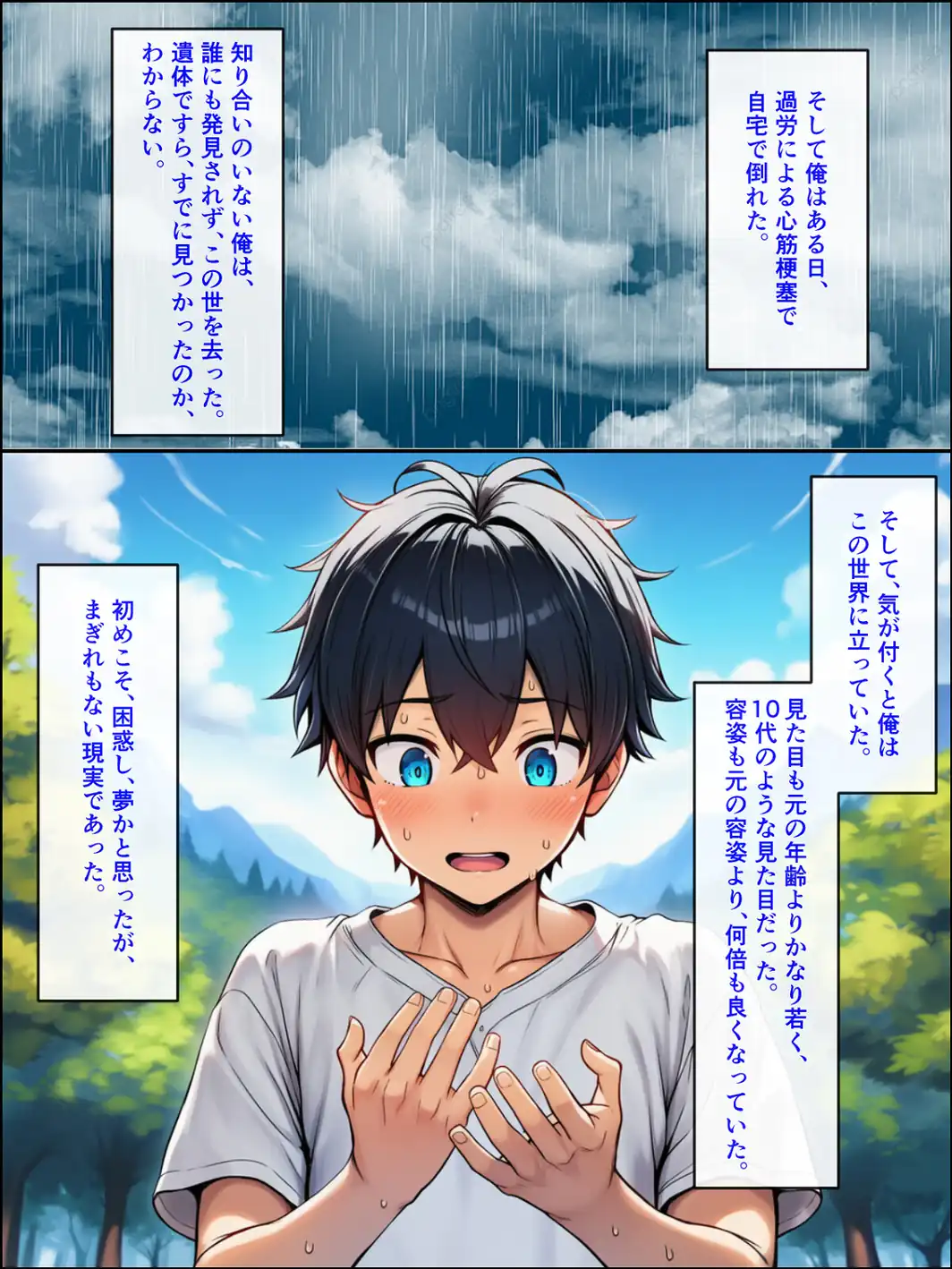 異世界転生して美人巨乳エルフ親子とらぶらぶセックスする話 〜娘編〜【モザイク版】-サンプル画像6