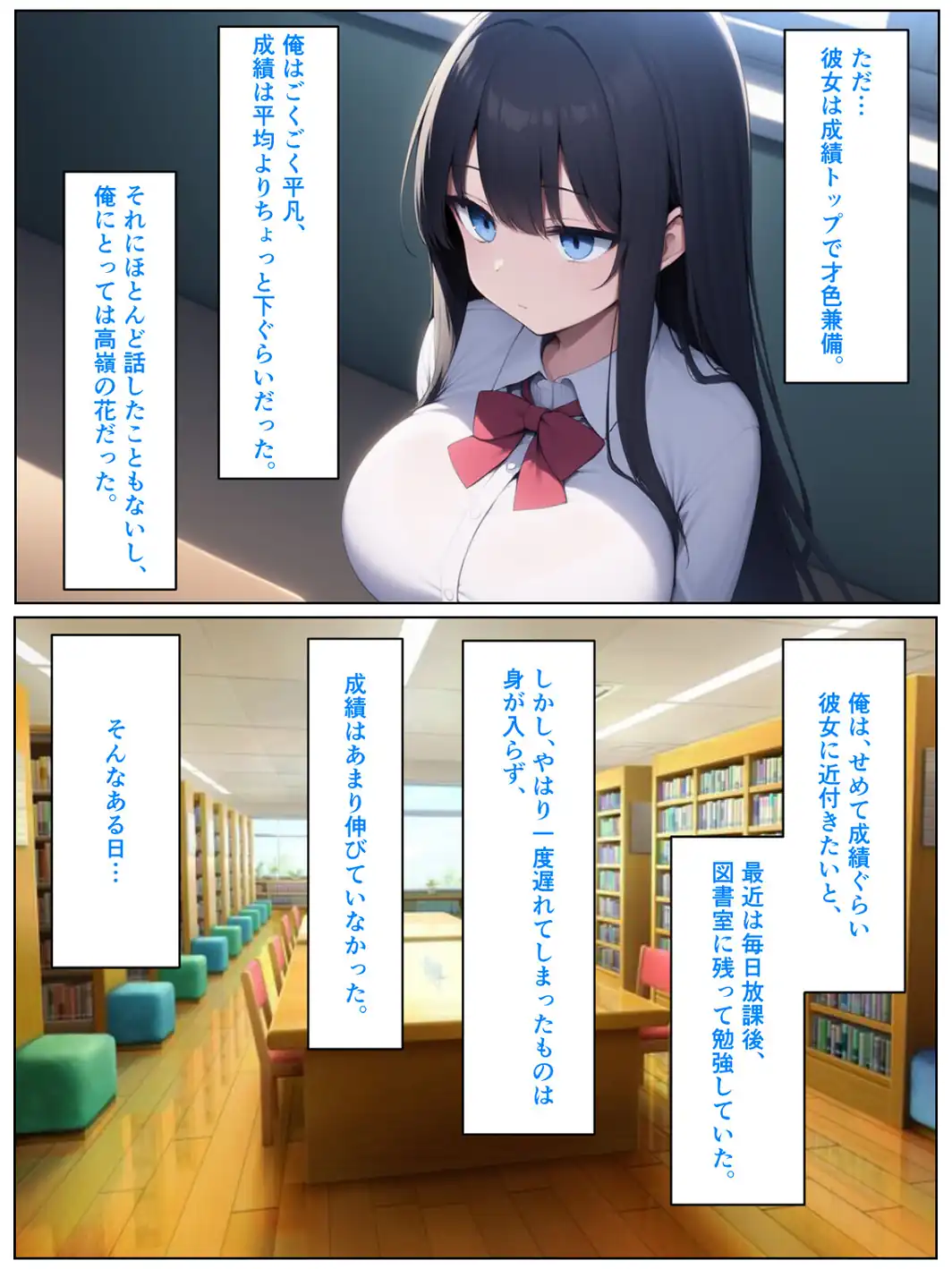 優等生の金髪ツインテの巨乳ギャルさんとラブラブエッチする話【モザイク版】-サンプル画像5