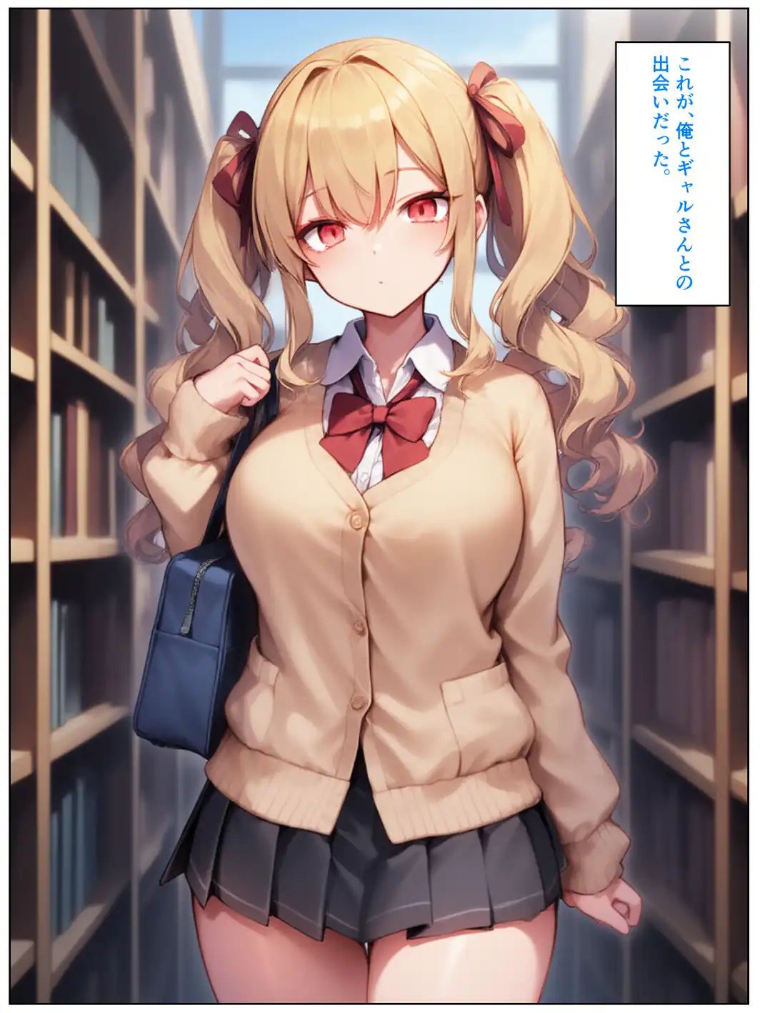 優等生の金髪ツインテの巨乳ギャルさんとラブラブエッチする話【モザイク版】-サンプル画像7