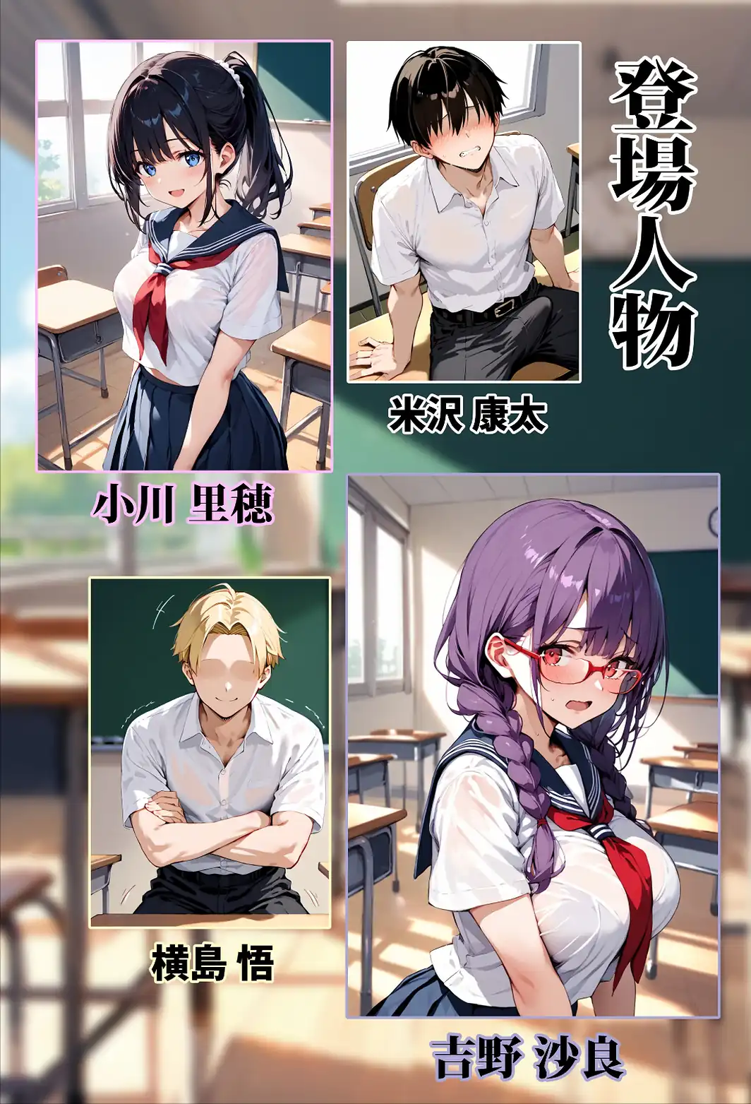 ずっと好きだった女の子に彼氏がいたので、女友達にマ〇コを貸してもらった件【白抜き修正版】-サンプル画像3