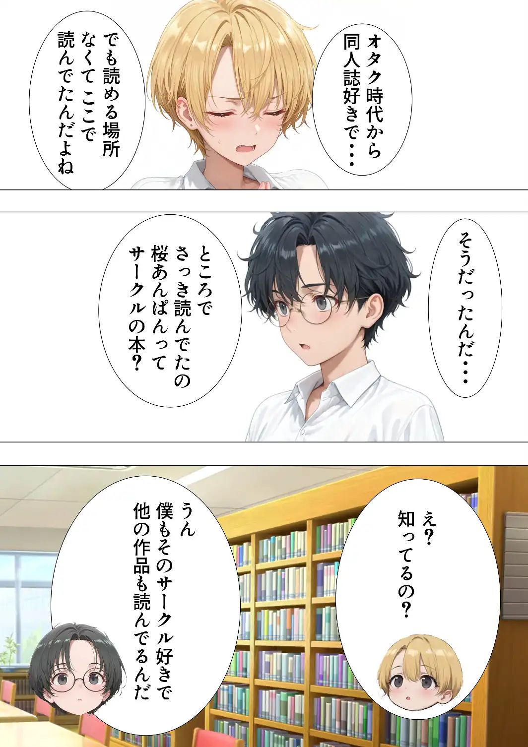 エロ同人大好きな女子校生ギャルがクラスメイトと初濃厚SEX【白抜き修正版】-サンプル画像7