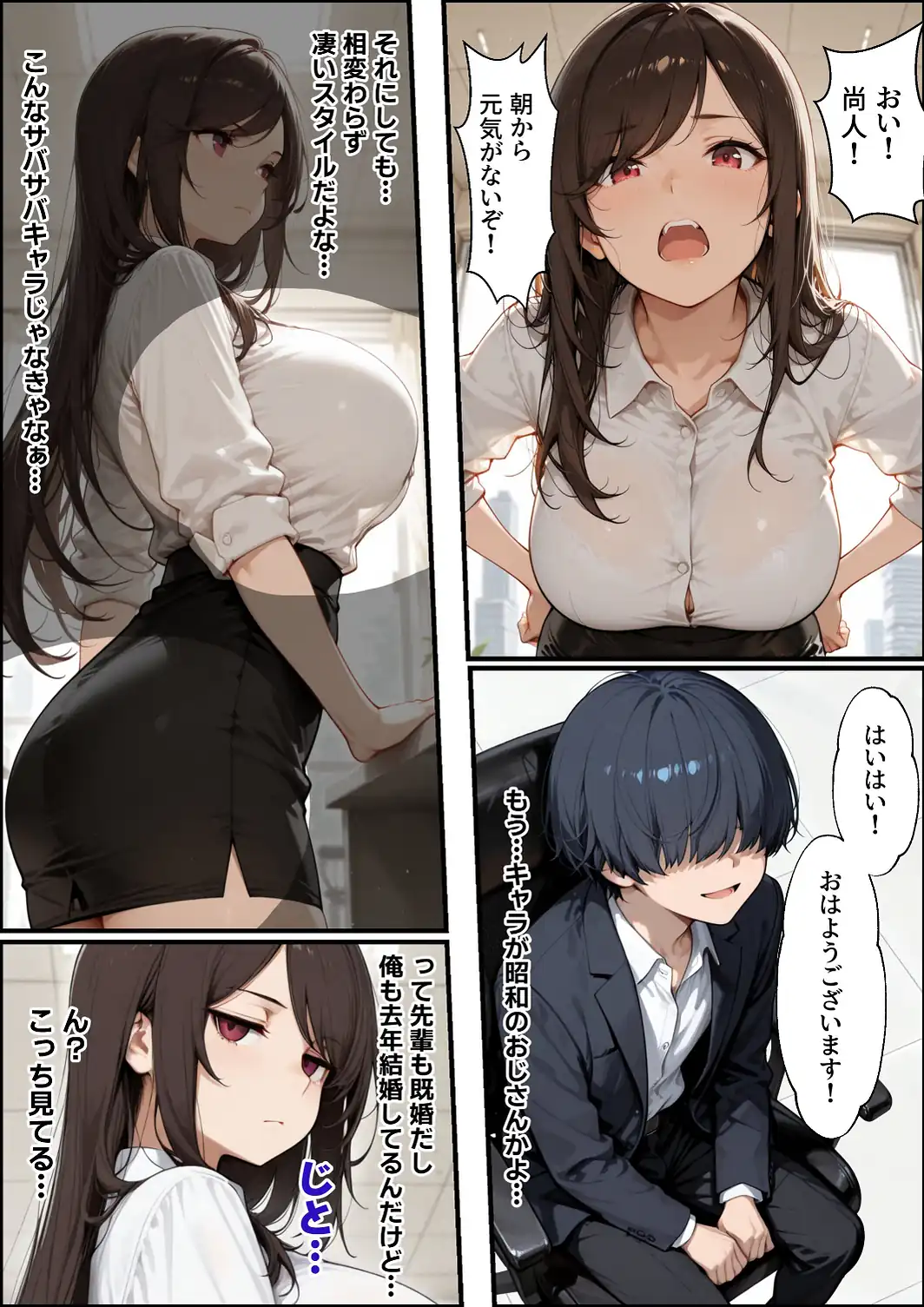 職場の先輩爆乳OLと秘密の二時間休憩【白抜き修正版】-サンプル画像5