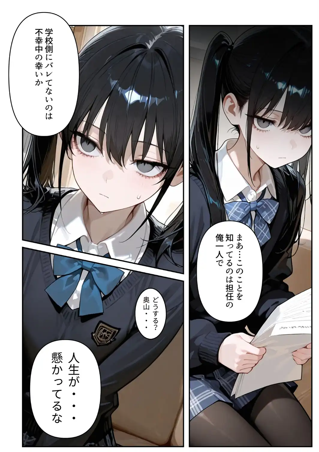 進路と引き換えに1年間中年の担任教師に私がされたこと〜お巡りさん…早くコイツを○捕して？〜【白抜き修正版】-サンプル画像11