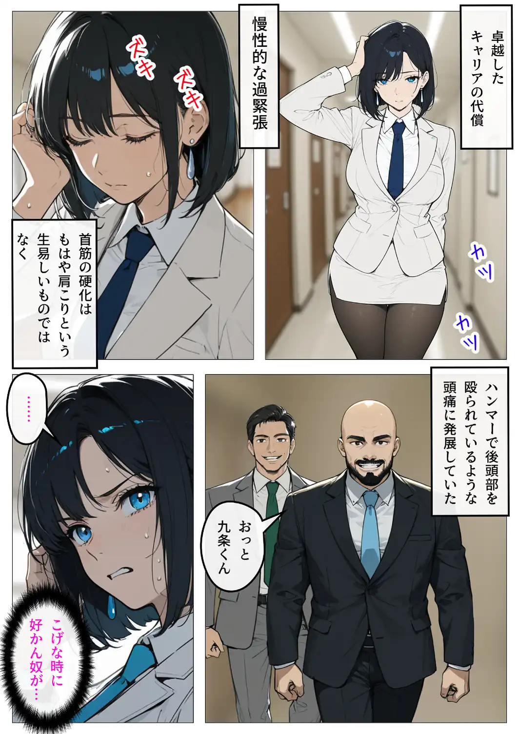 完璧女上司 無能部下のマッサージを受け 故郷の訛りで大絶叫【白抜き修正版】-サンプル画像15