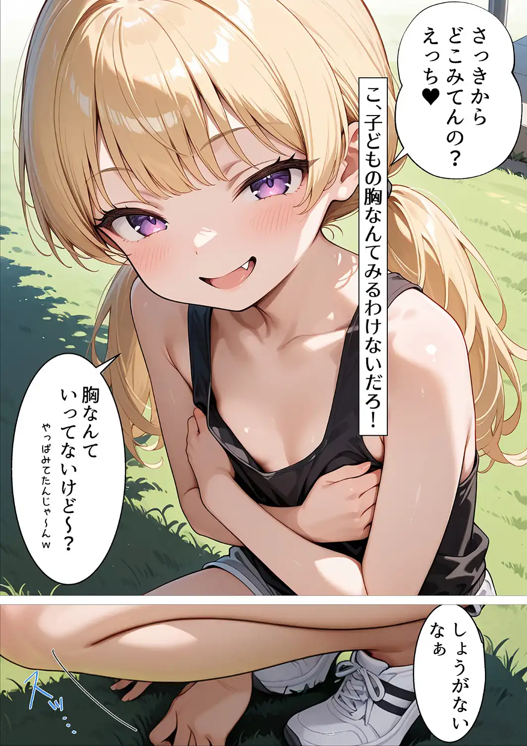 失恋したら生意気メスガキ少女と煽られわからされSEXできました。【モザイク版】-サンプル画像4