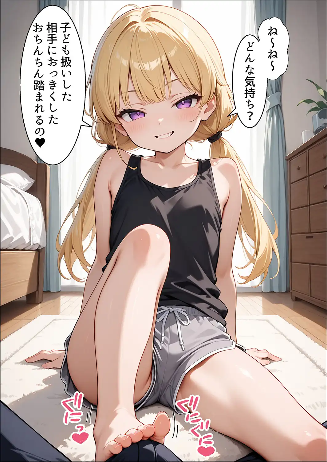失恋したら生意気メスガキ少女と煽られわからされSEXできました。【モザイク版】-サンプル画像9