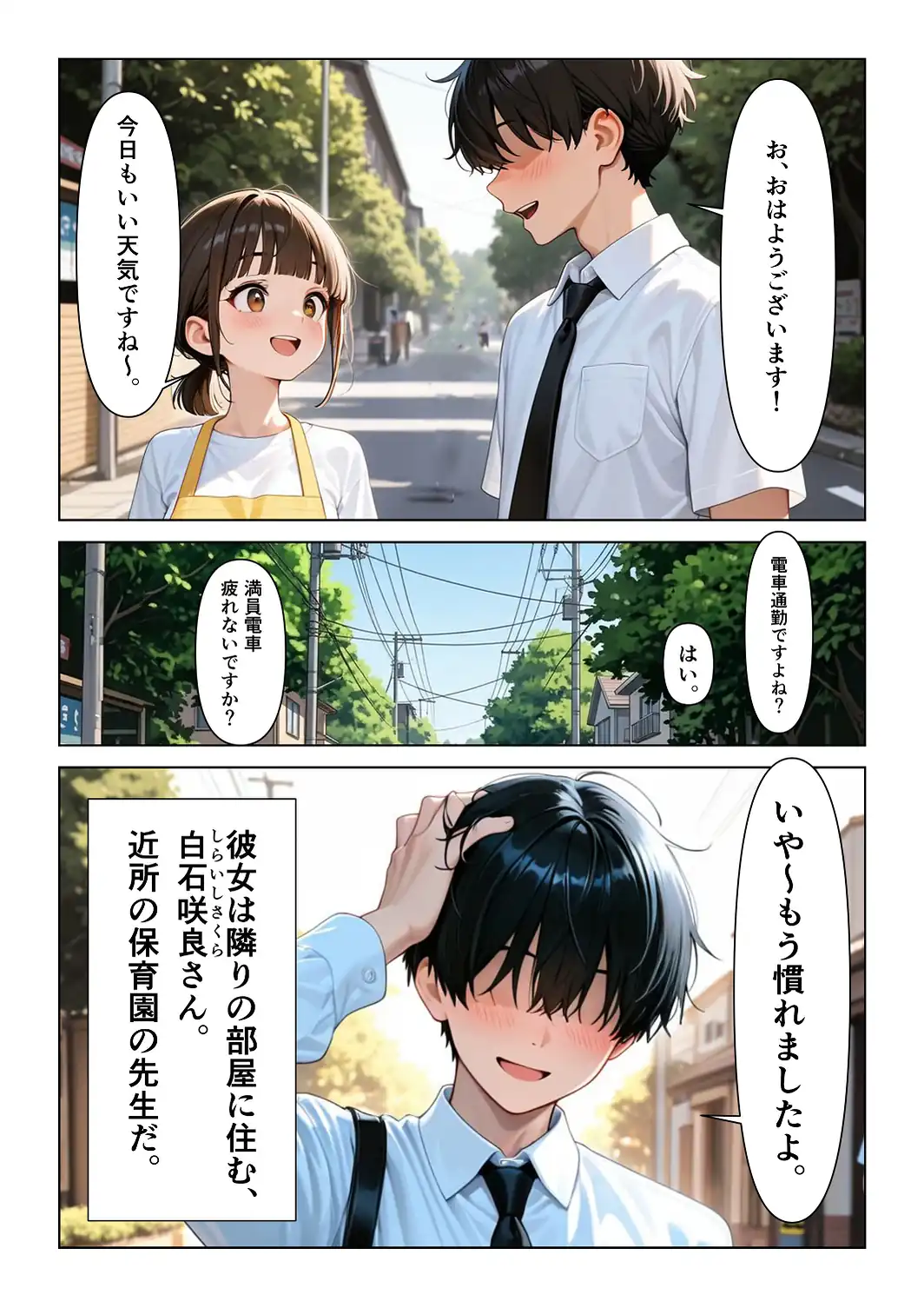おとなりの保育士お姉さんの生きゅうりオナニーを見て、中出しセックスしまくった話【モザイク版】-サンプル画像3