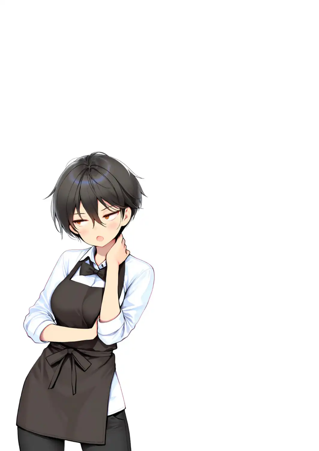 目つきの悪いボーイッシュなTSカフェ店員さんはお願いしたら中出しセックスさせてくれる（チョロい）【白抜き修正版】-サンプル画像2