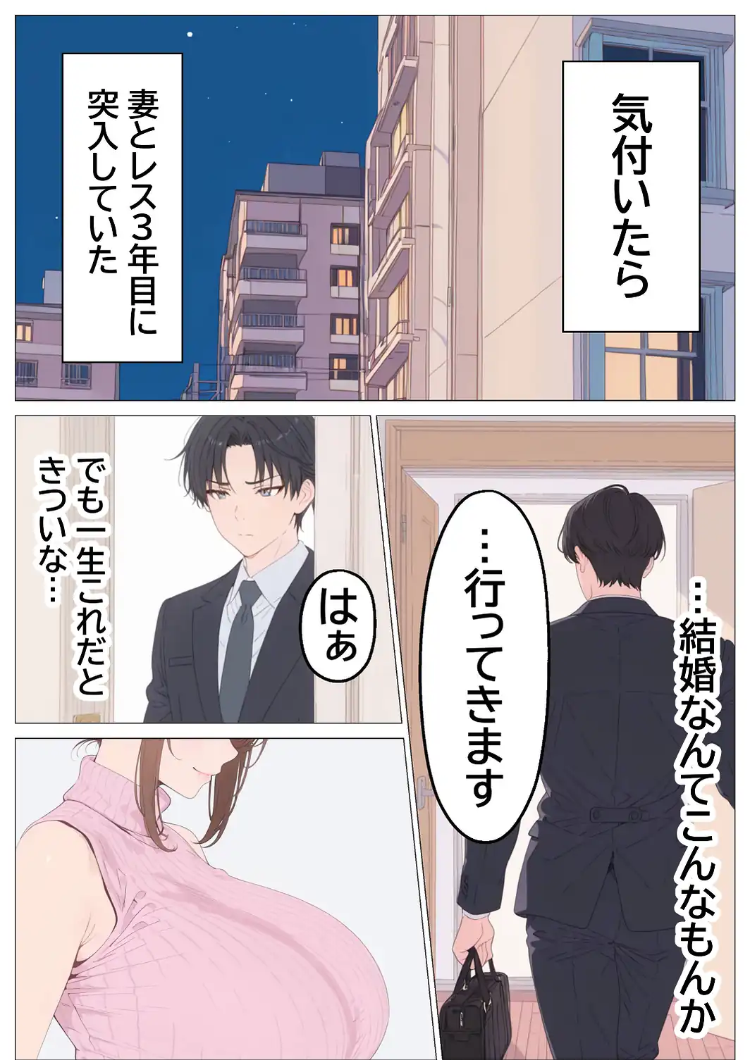 妻とレス3年目の俺。隣に引越してきたのは欲求不満の爆乳人妻で……【モザイク版】-サンプル画像4