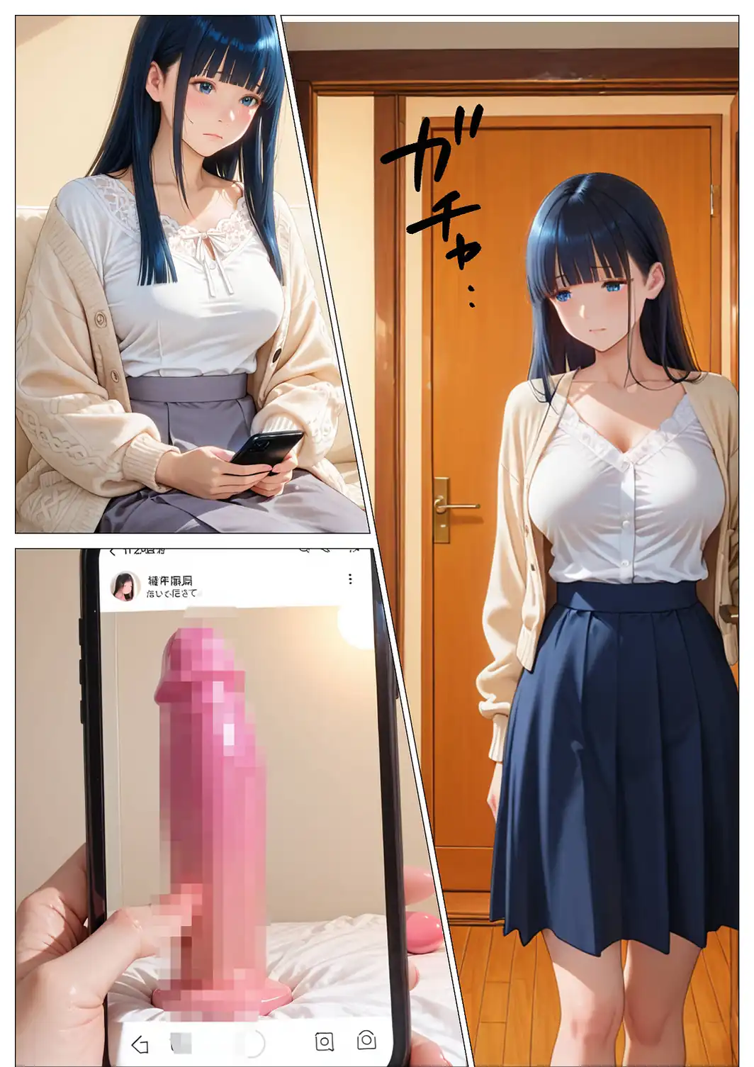 欲求不満女子の指で！ローターで！ディルドで！オナニー日和【モザイク版】-サンプル画像8