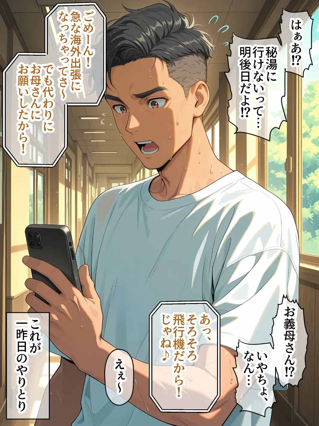 妻の代わりに義母と旅行 義母と秘密の一夜 夜●いから始まる禁断の関係【モザイク版】-サンプル画像5