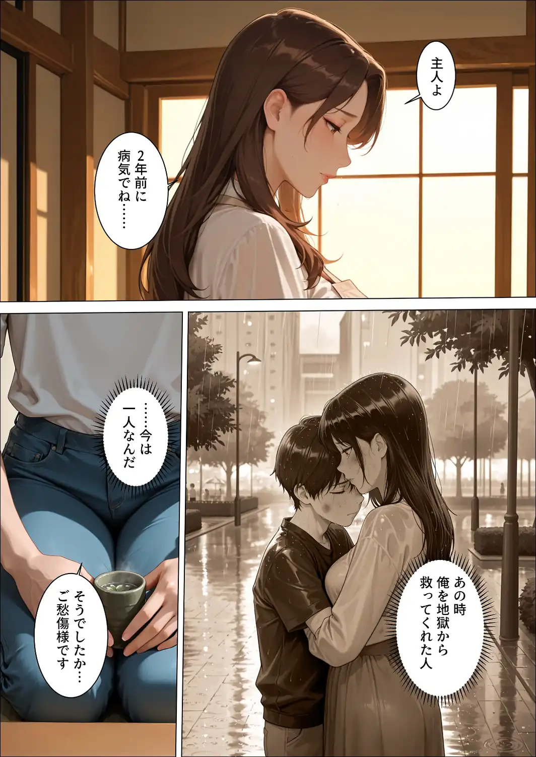 憧れの人は未亡人〜快楽マッサージで初恋相手は俺のモノ〜【モザイク版】-サンプル画像5